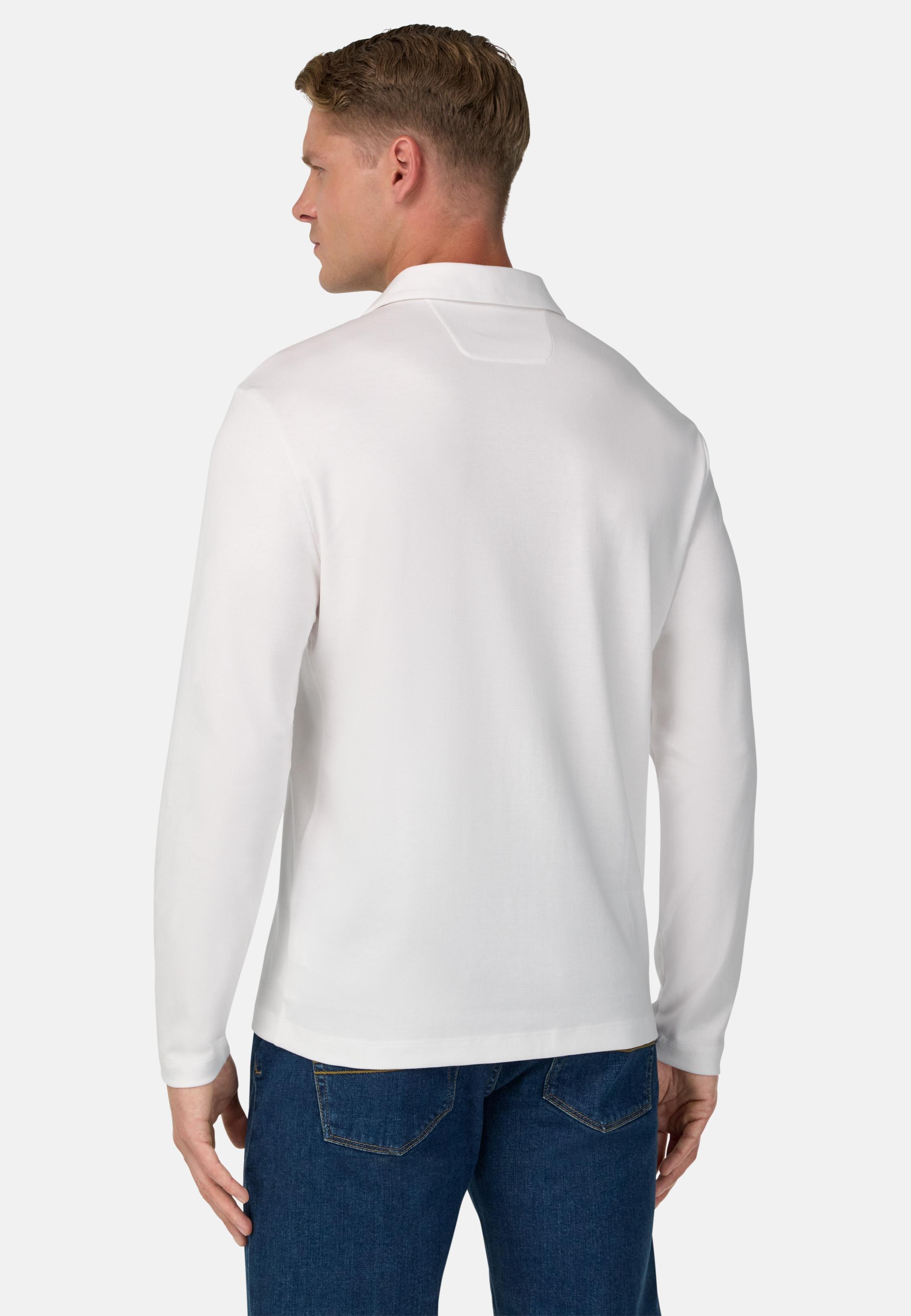 Pima Cotton Polo Shirt White, , large image number 1