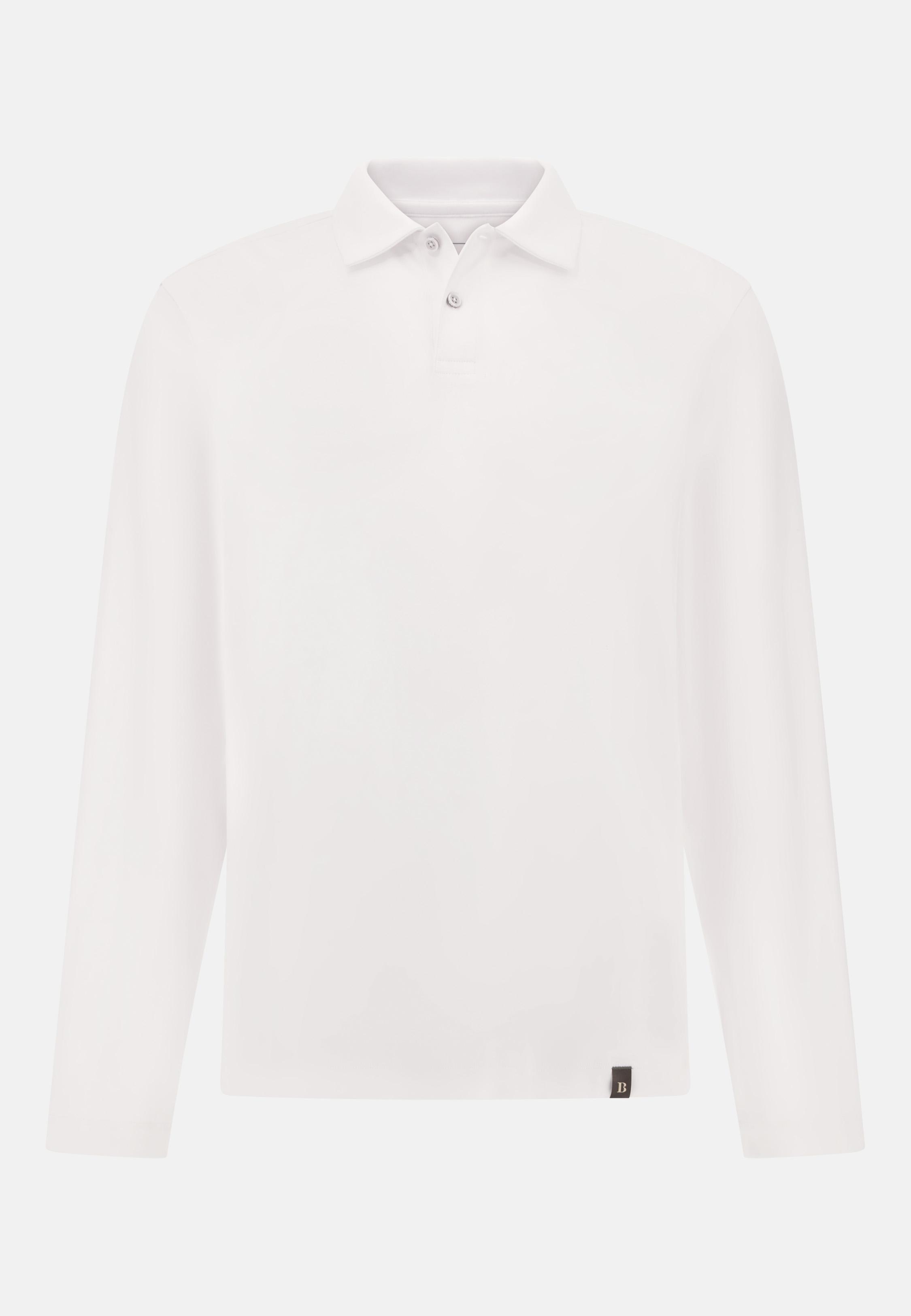 Pima Cotton Polo Shirt White, , large image number 3