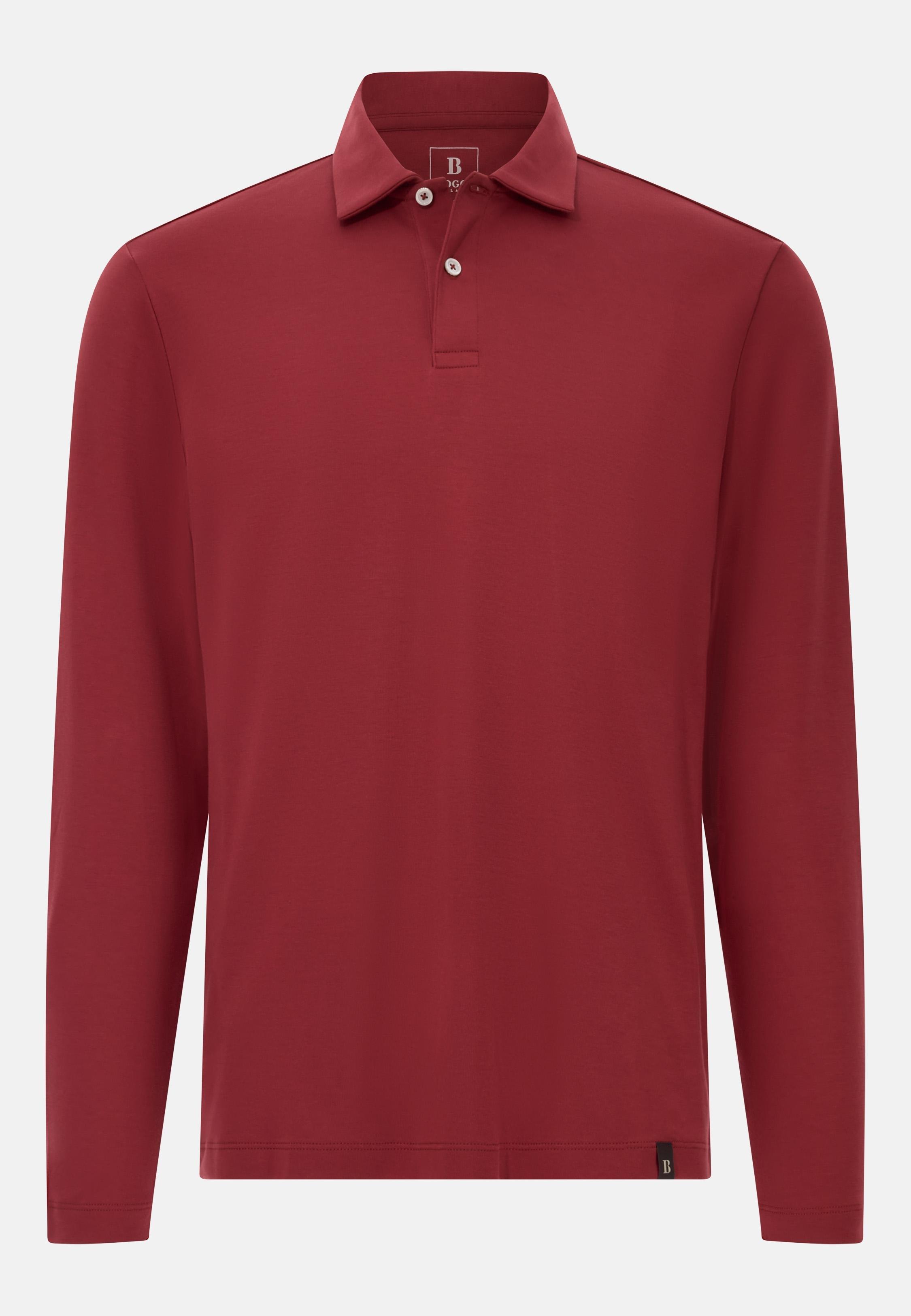 RED Pima Cotton Polo Shirt, Burgundy, large image number 2