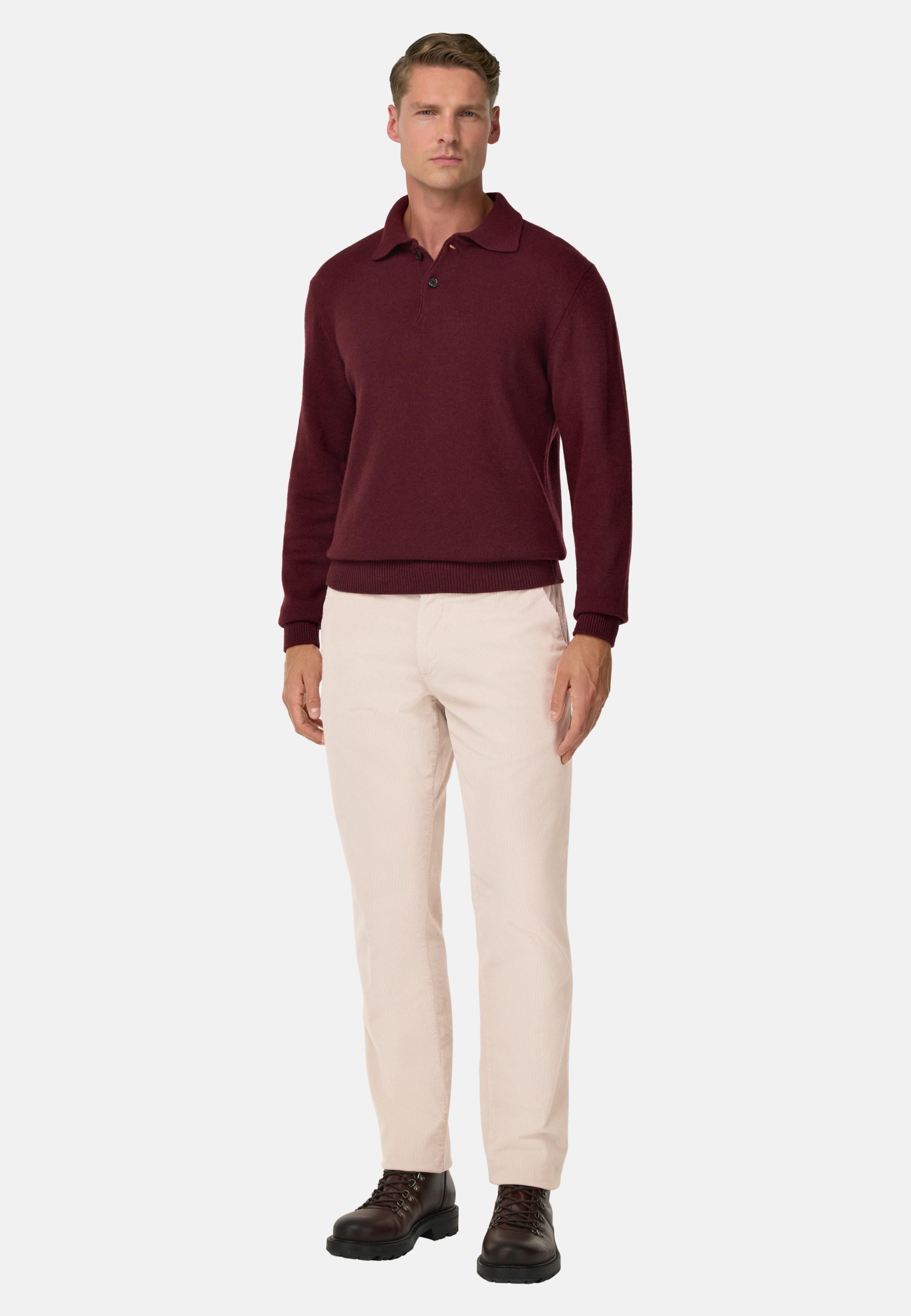 Trousers in Stretch Velvet Grey, Light grey, large image number 1