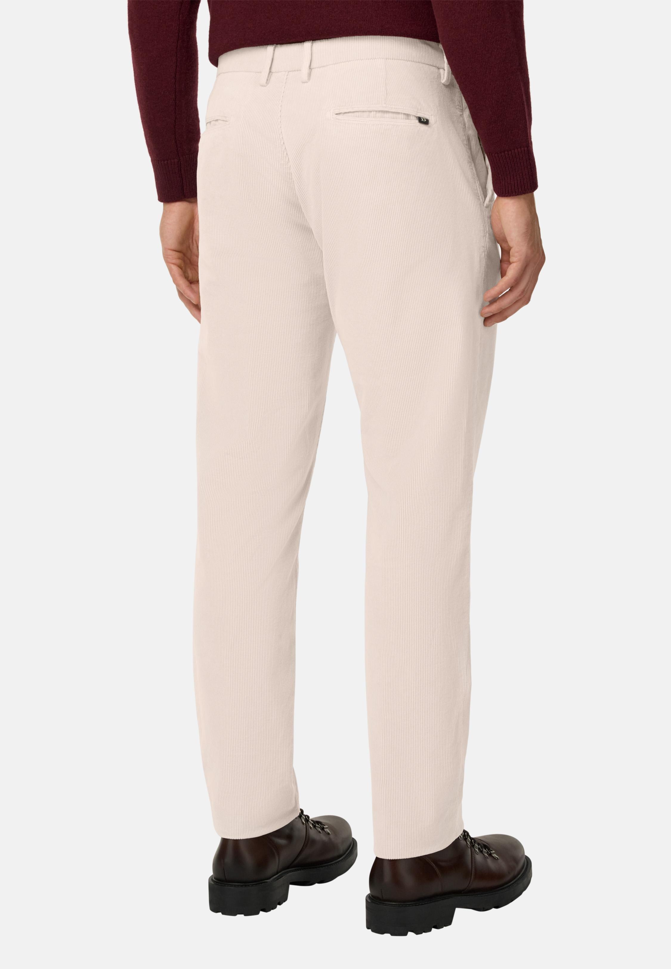 Trousers in Stretch Velvet Grey, Light grey, large image number 2
