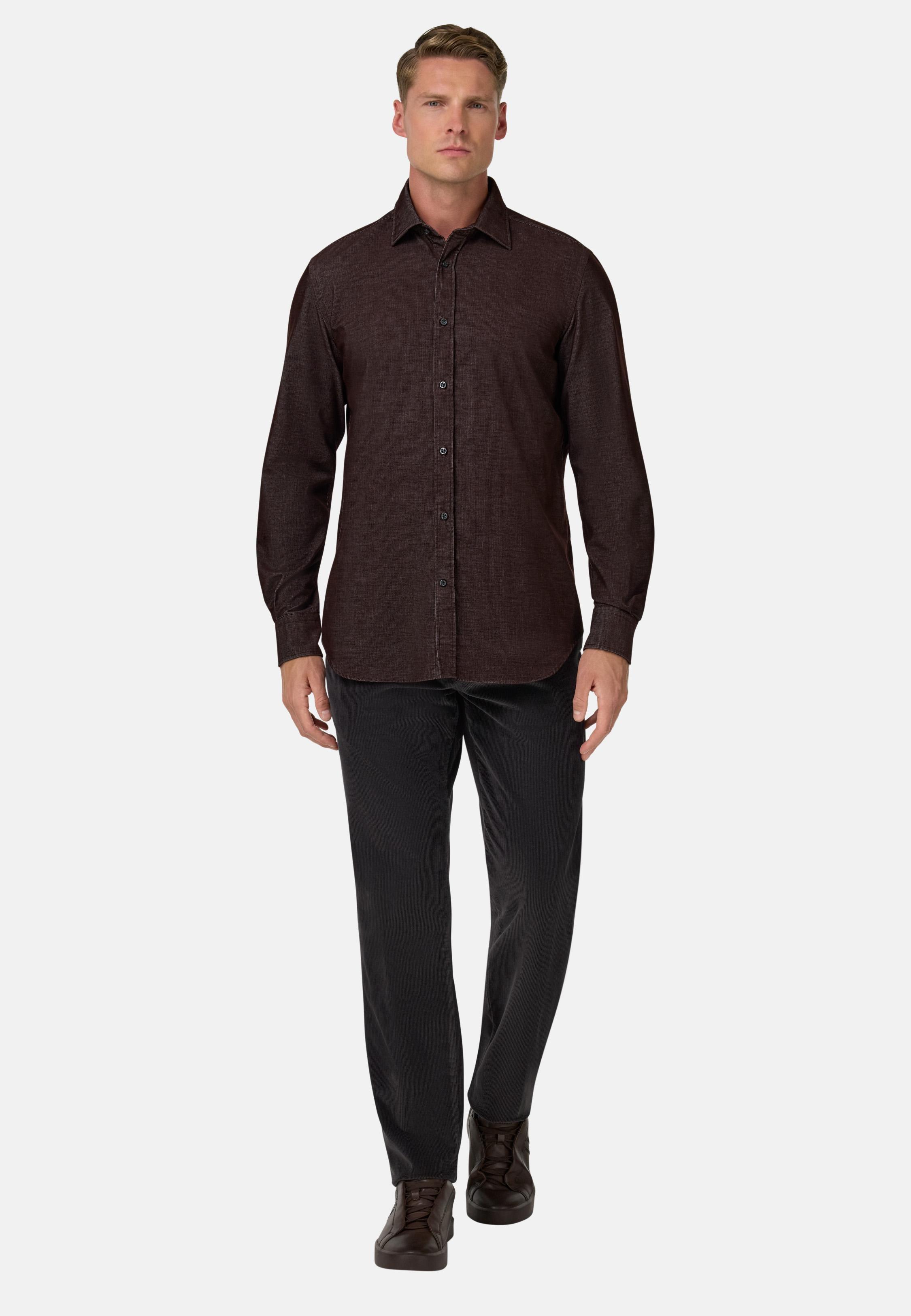 BLACK Trousers in Stretch Velvet, Charcoal, large image number 1