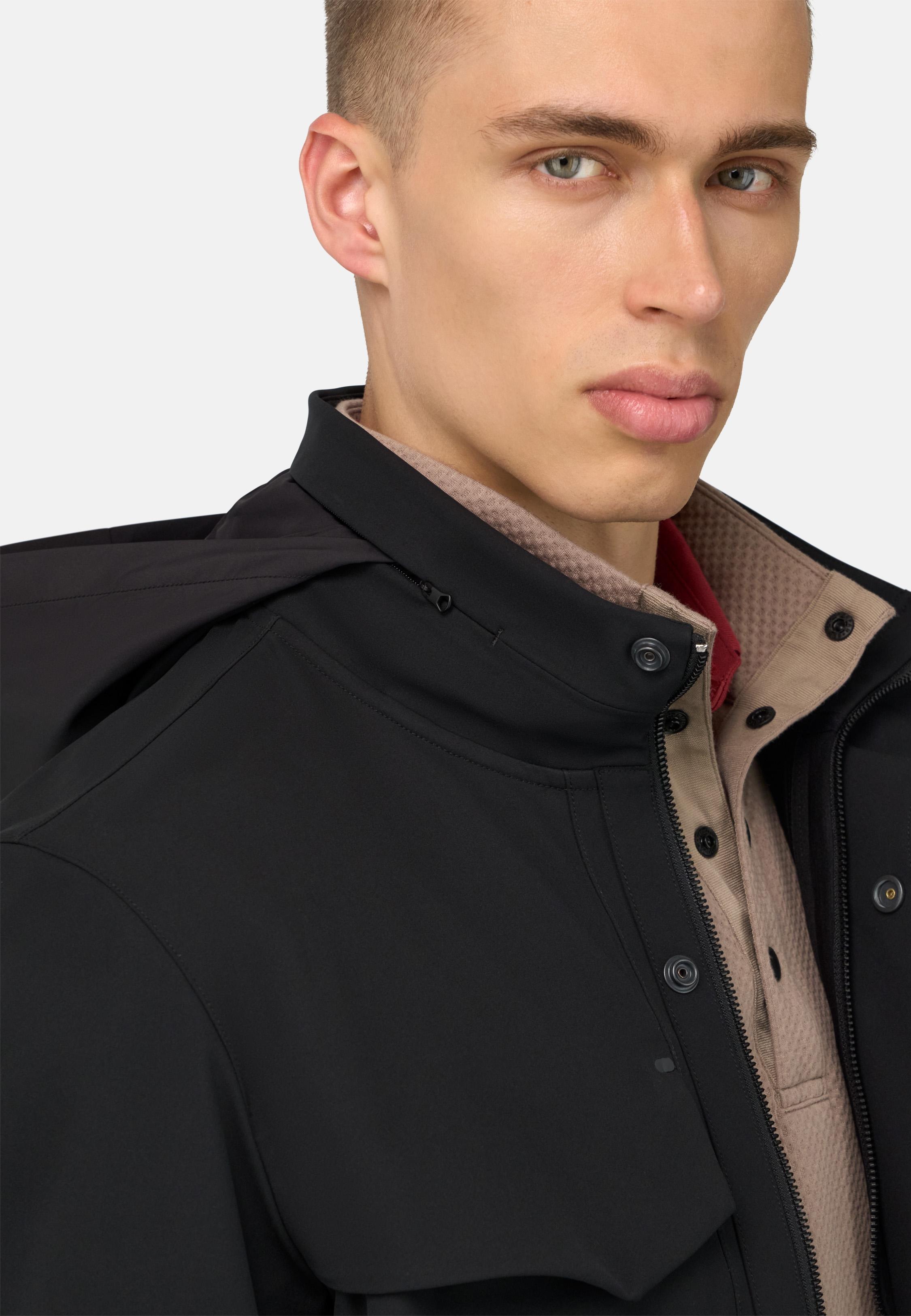 B Tech Field Jacket in Technical Fabric Black, Black, medium