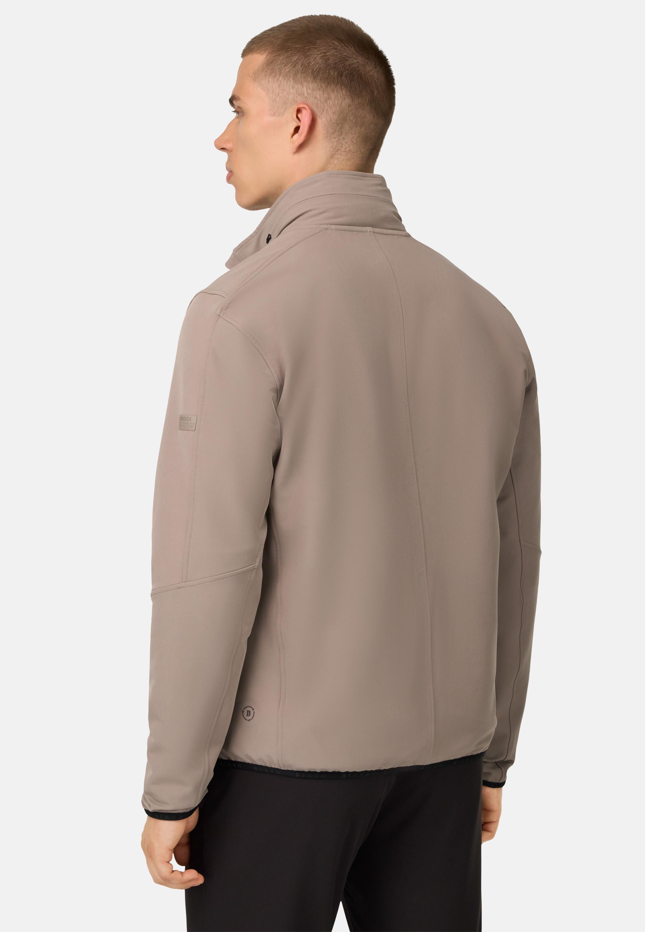 Padded Windproof Jacket In B-Tech Stretch Nylon Brown, , large image number 1
