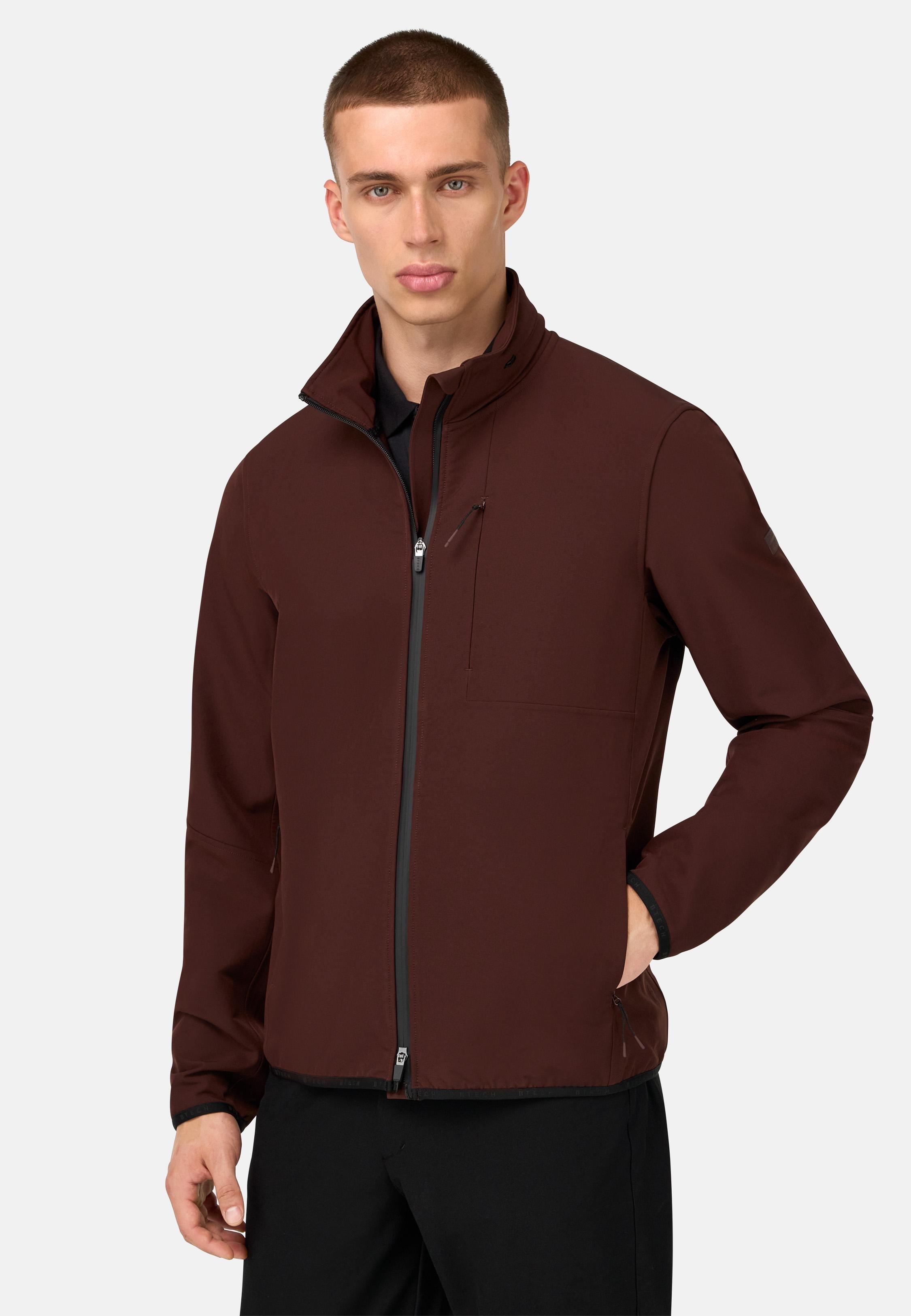 Padded Windproof Jacket In B-Tech Stretch Nylon Brown, , medium
