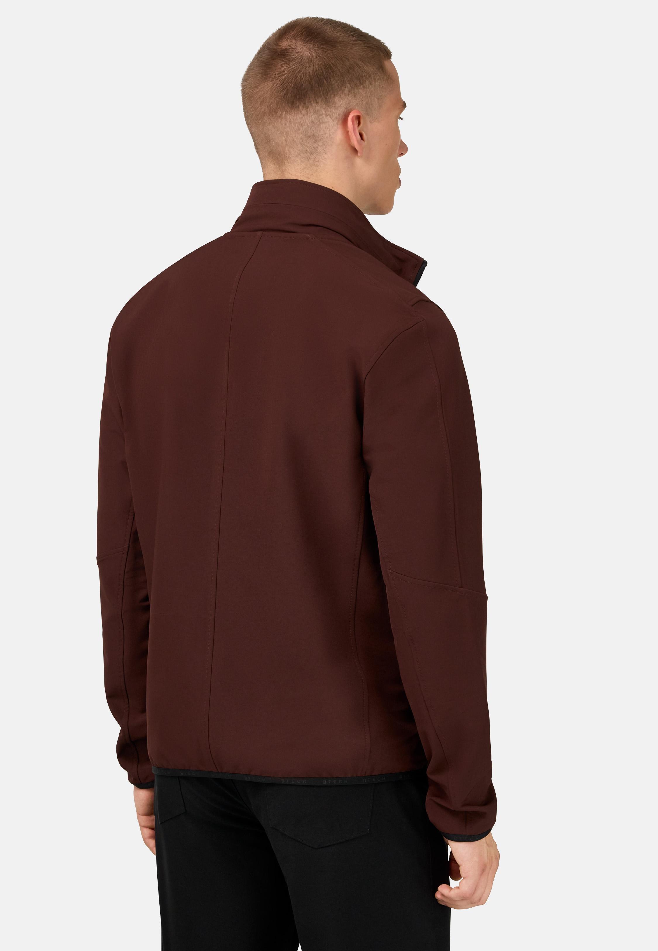 Padded Windproof Jacket In B-Tech Stretch Nylon Brown, , large image number 1
