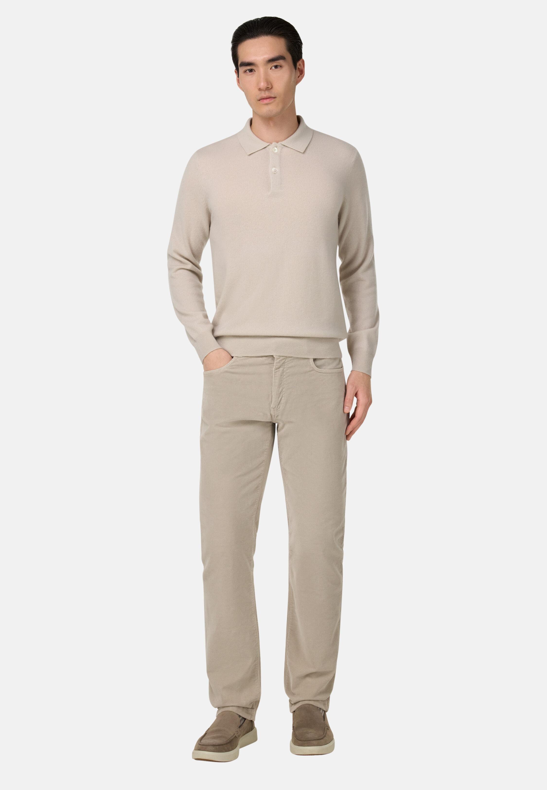 Jeans In Stretch Velvet Beige, 3901_SAND, medium