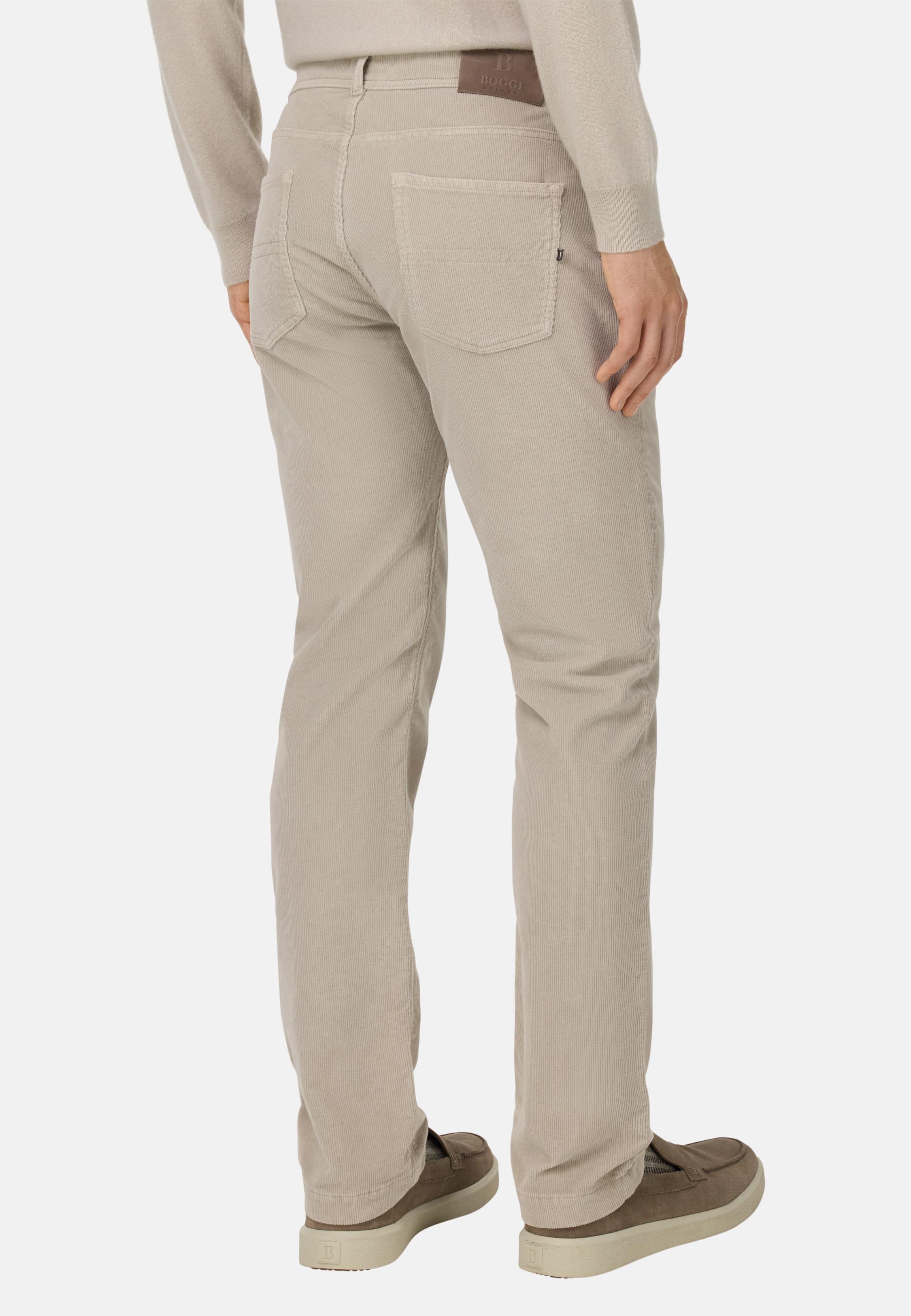 Jeans In Stretch Velvet Beige, Sand, medium