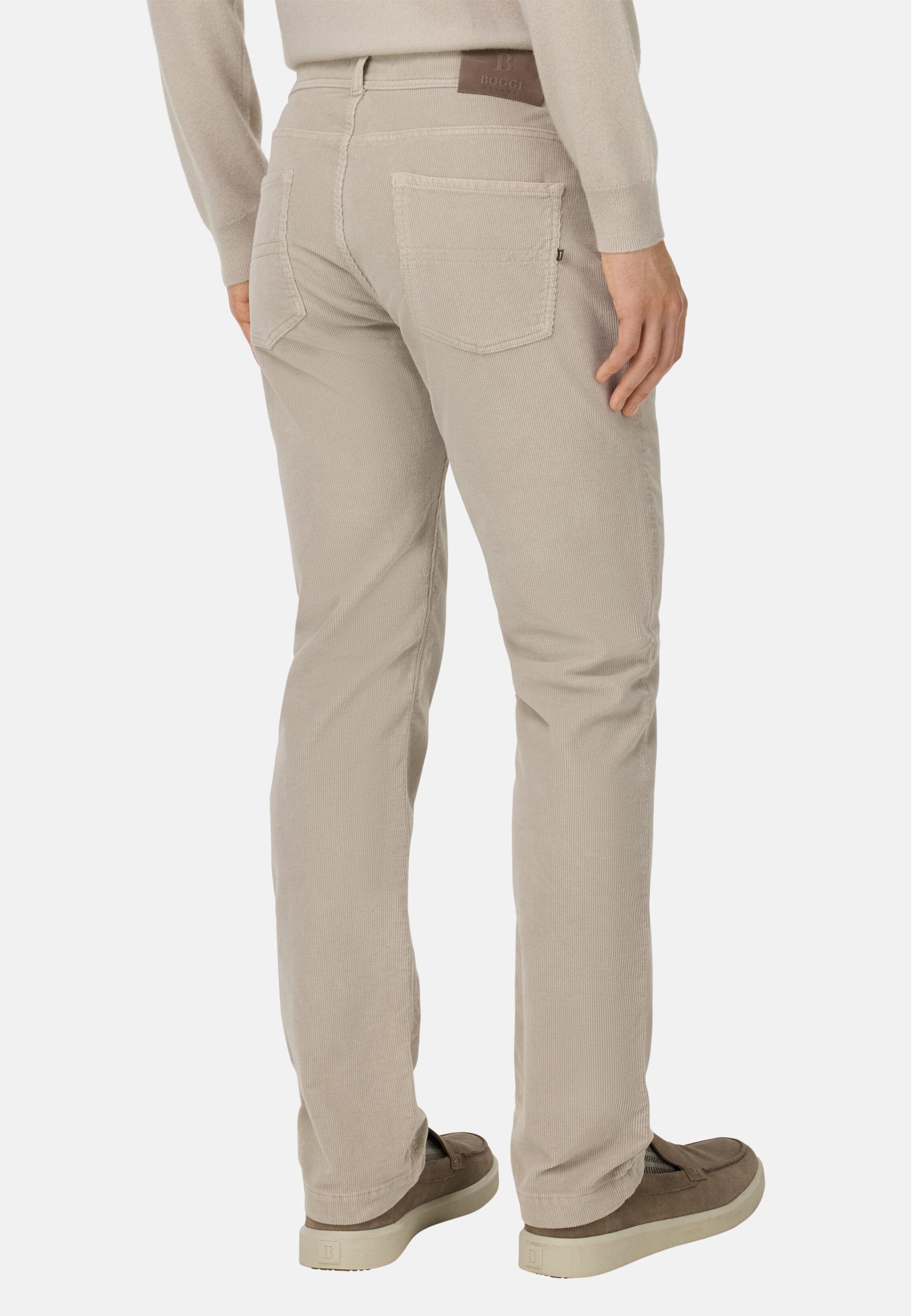 Jeans In Stretch Velvet Beige, 3901_SAND, medium