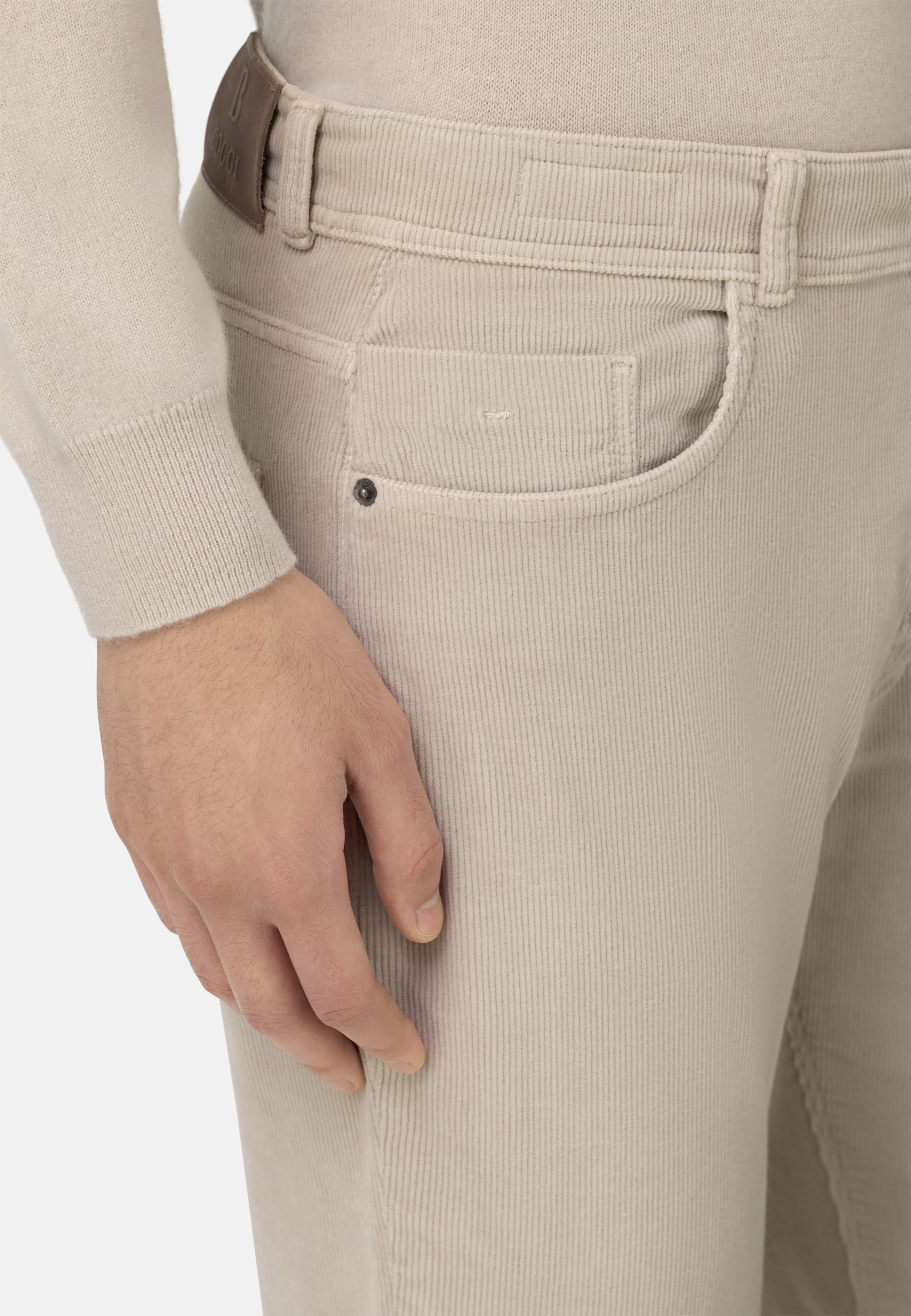 Jeans In Stretch Velvet Beige, Sand, large image number 3