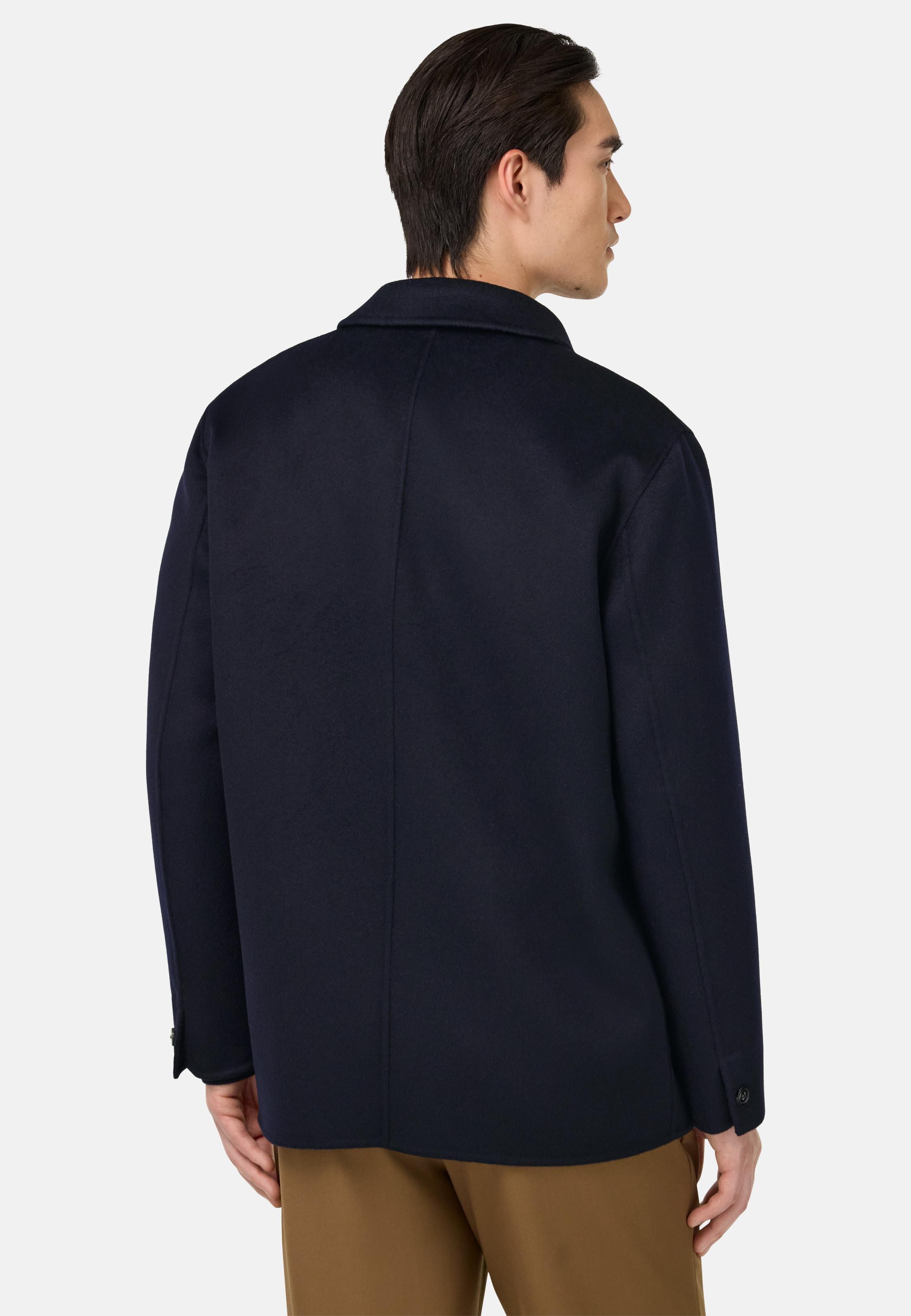 Work Shirt Jacket in Wool Blue, Navy blue, medium