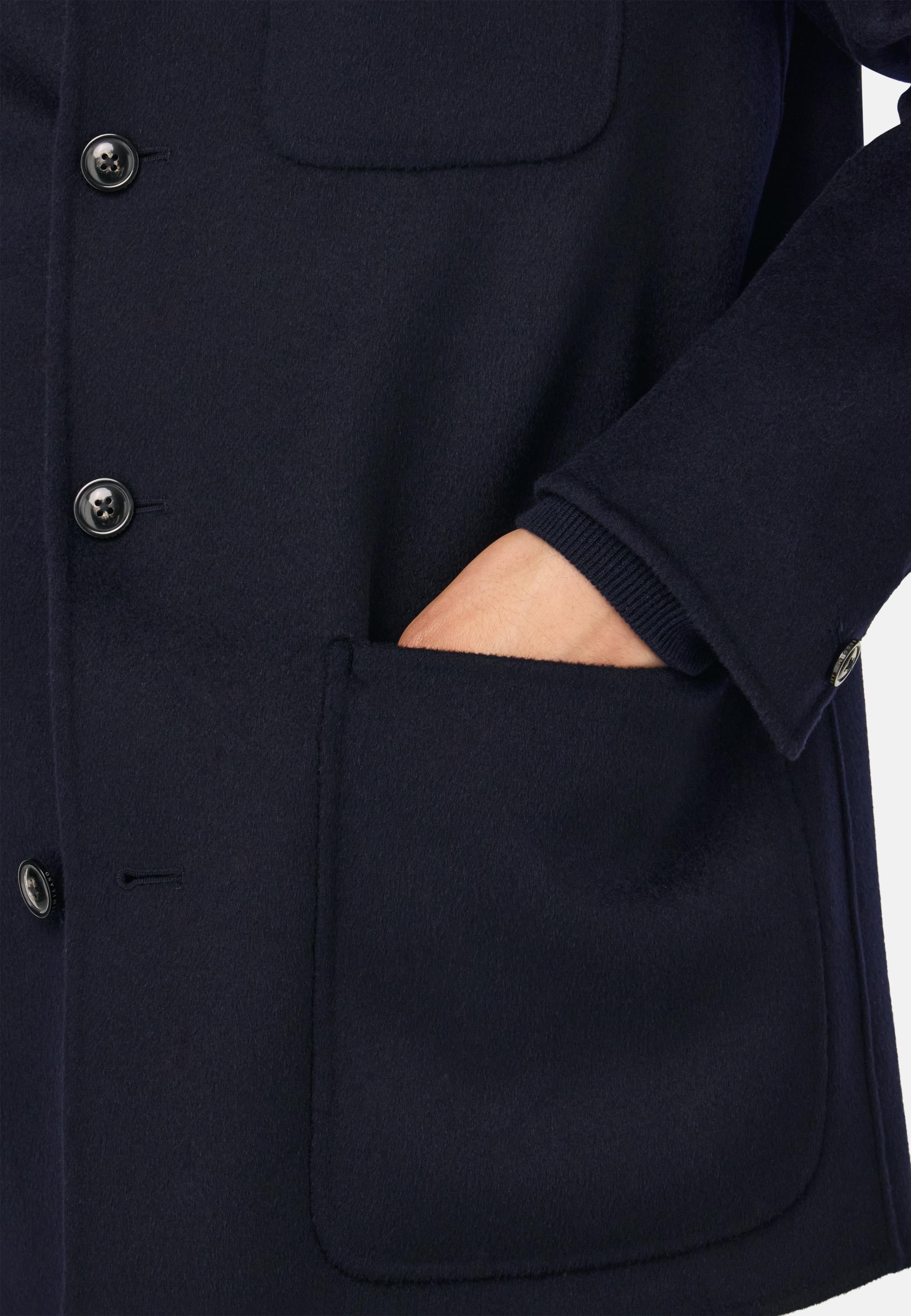 Work Shirt Jacket in Wool Blue, Navy blue, medium