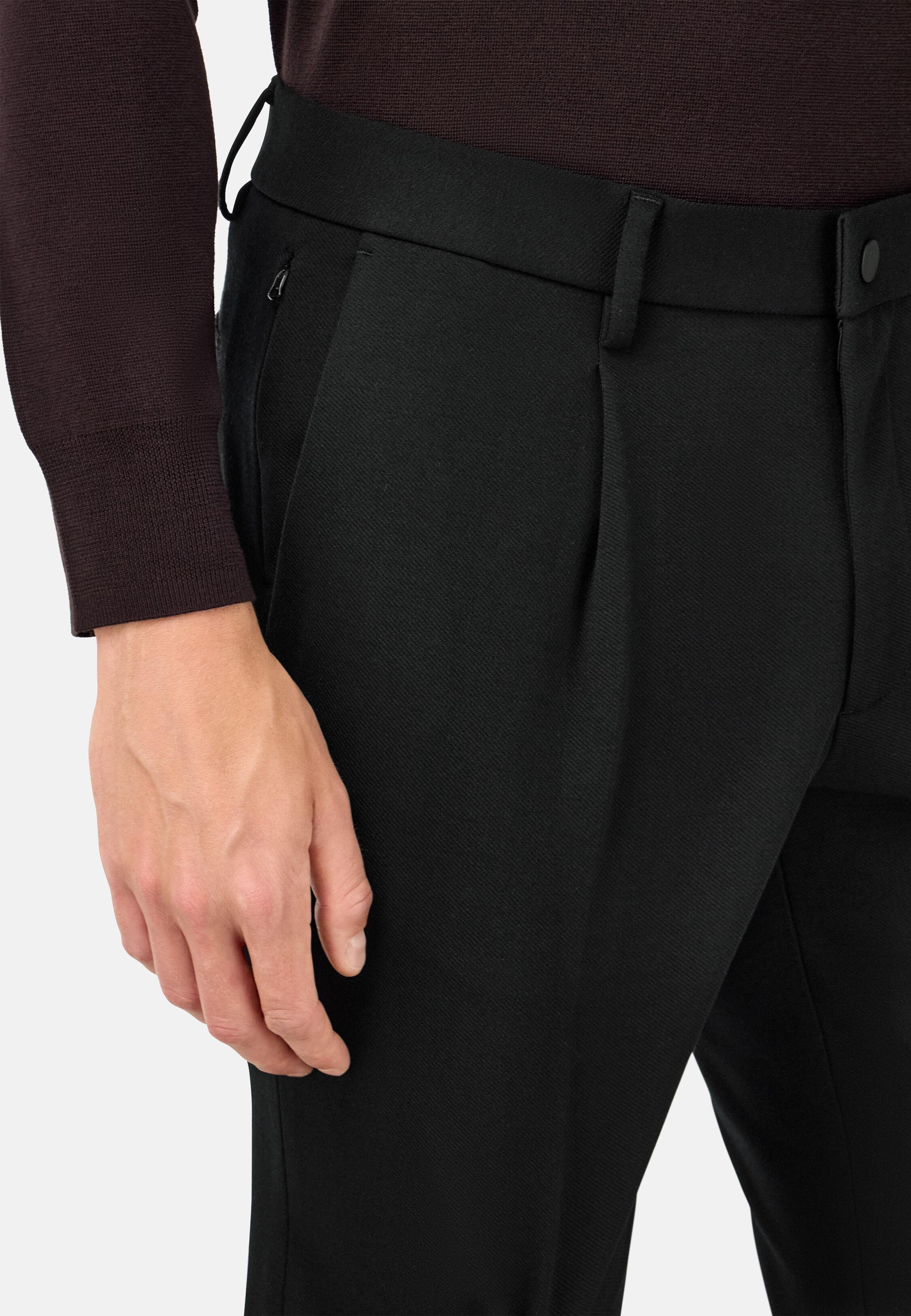 B Tech Trousers in Technical Wool Black, Black, large image number 3