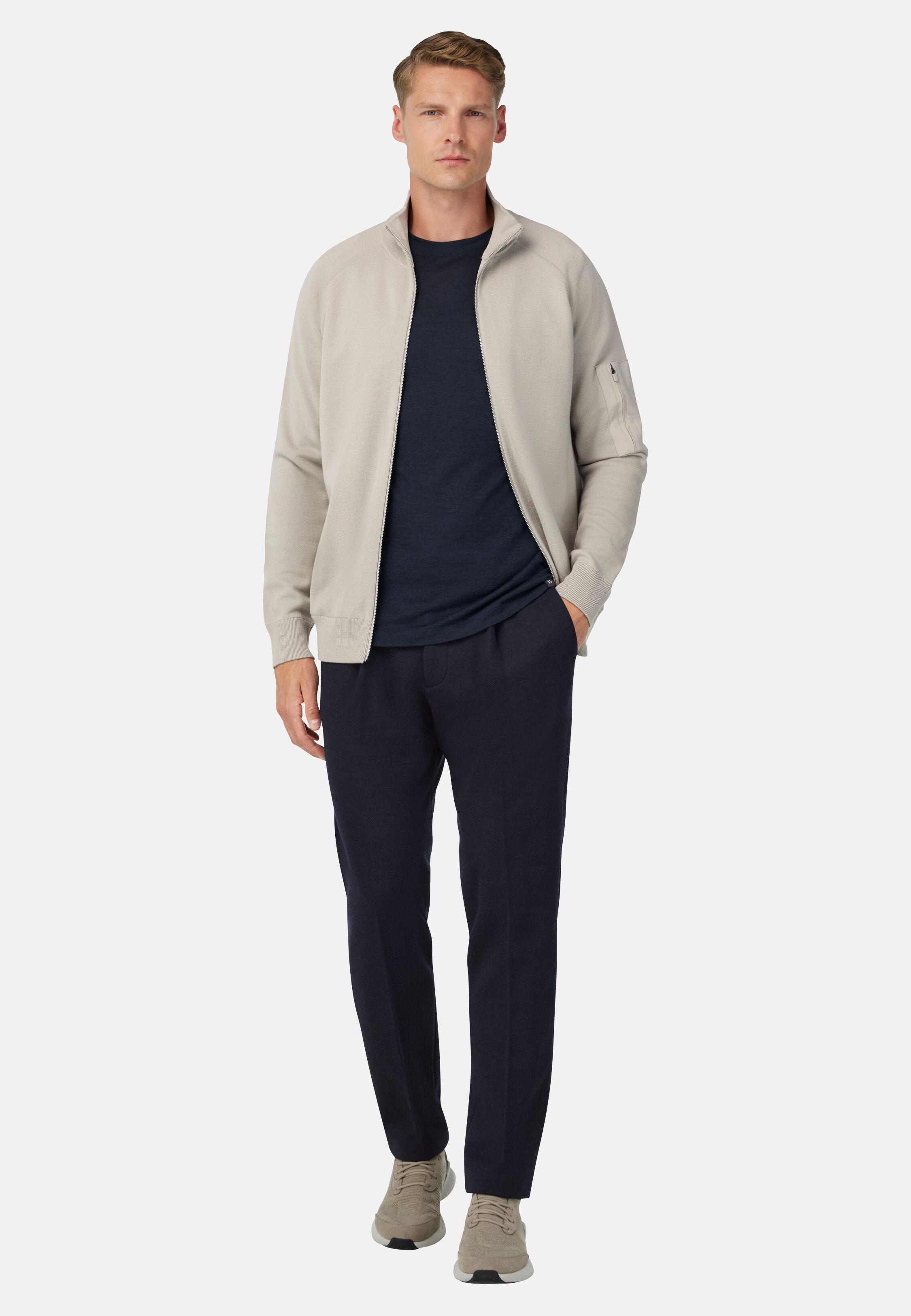 B Tech Trousers in Technical Wool Blue, 3901_NAVY, medium