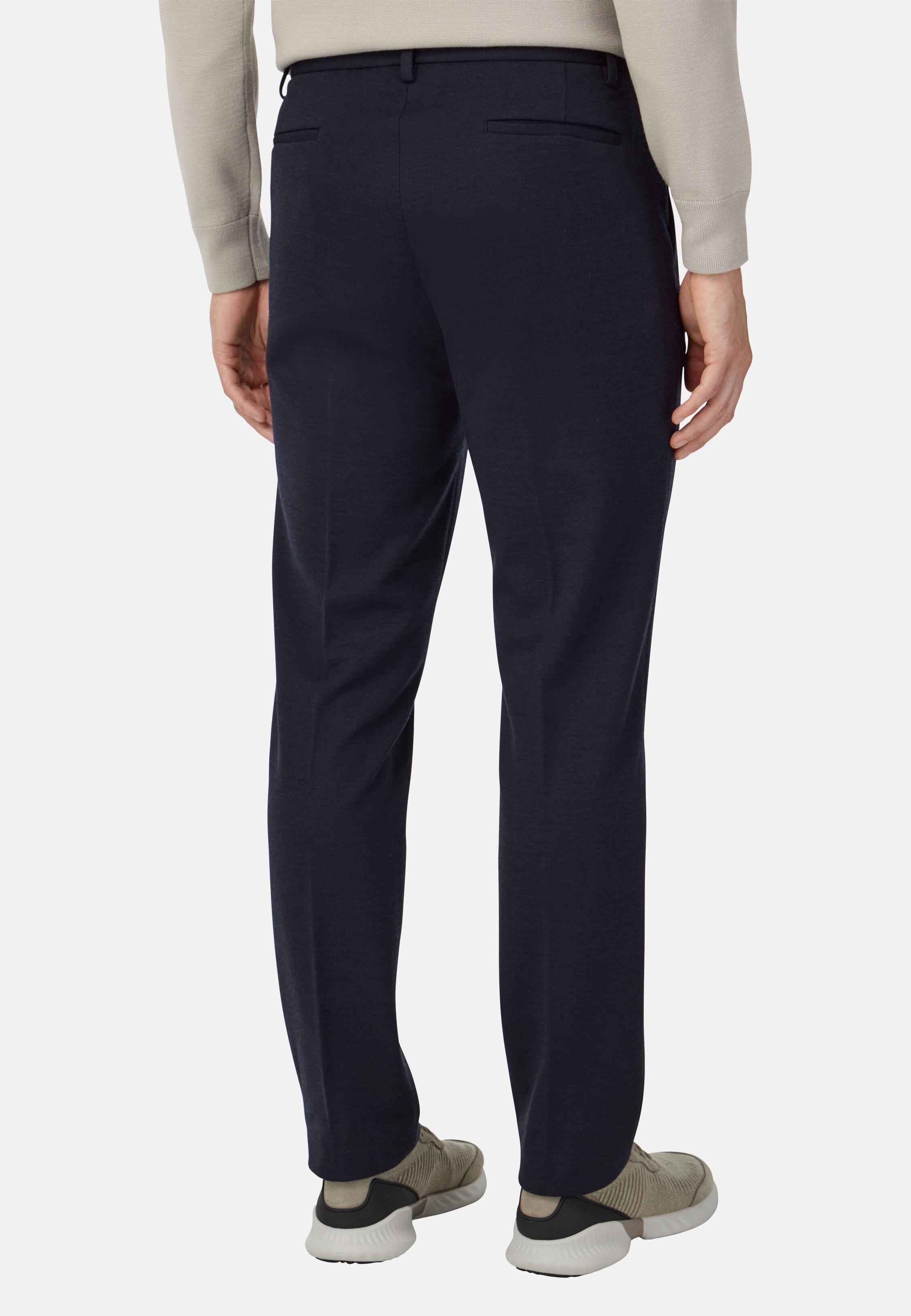B Tech Trousers in Technical Wool Blue, 3901_NAVY, medium