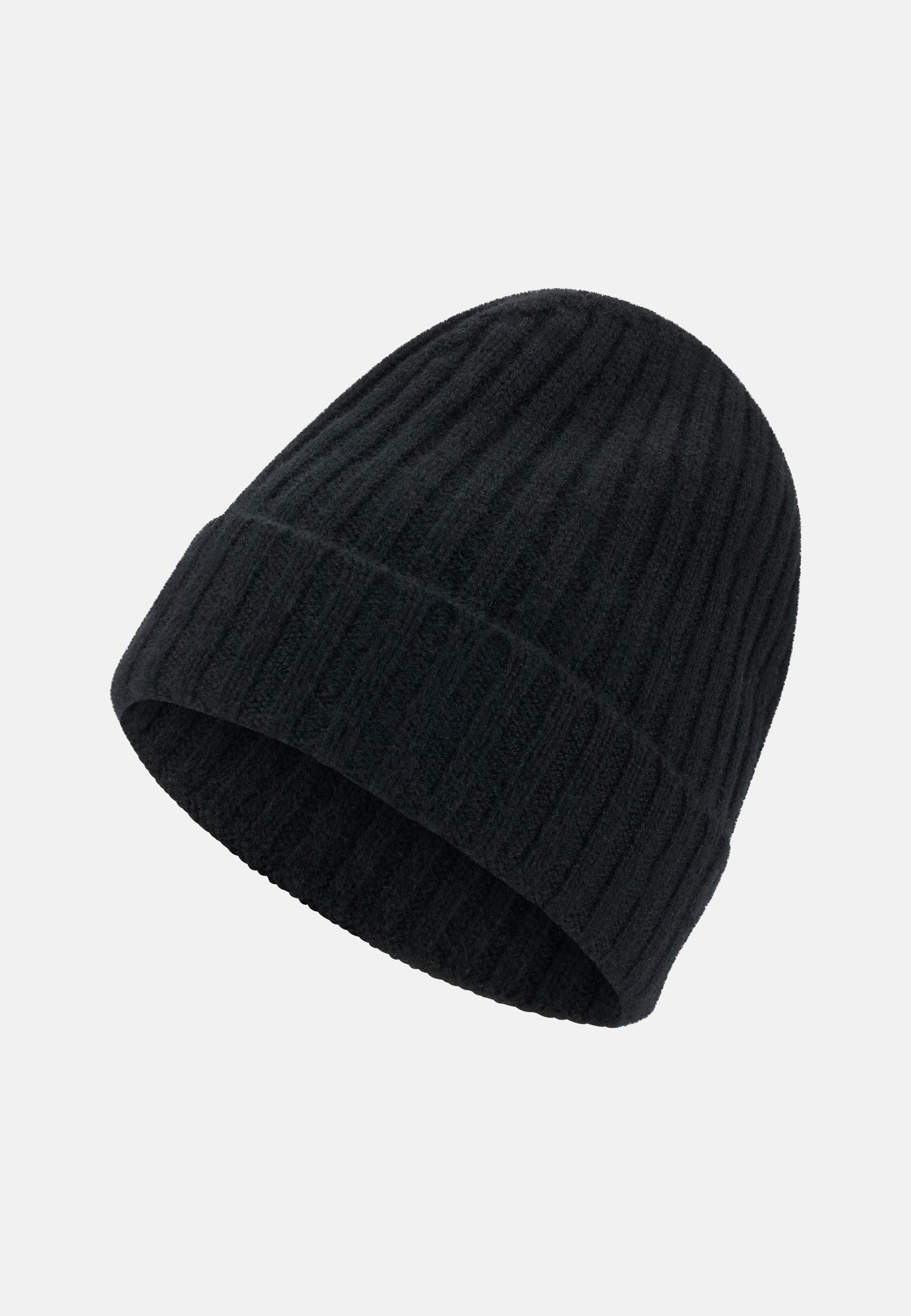 Cashmere Hat Black, Black, large image number 1