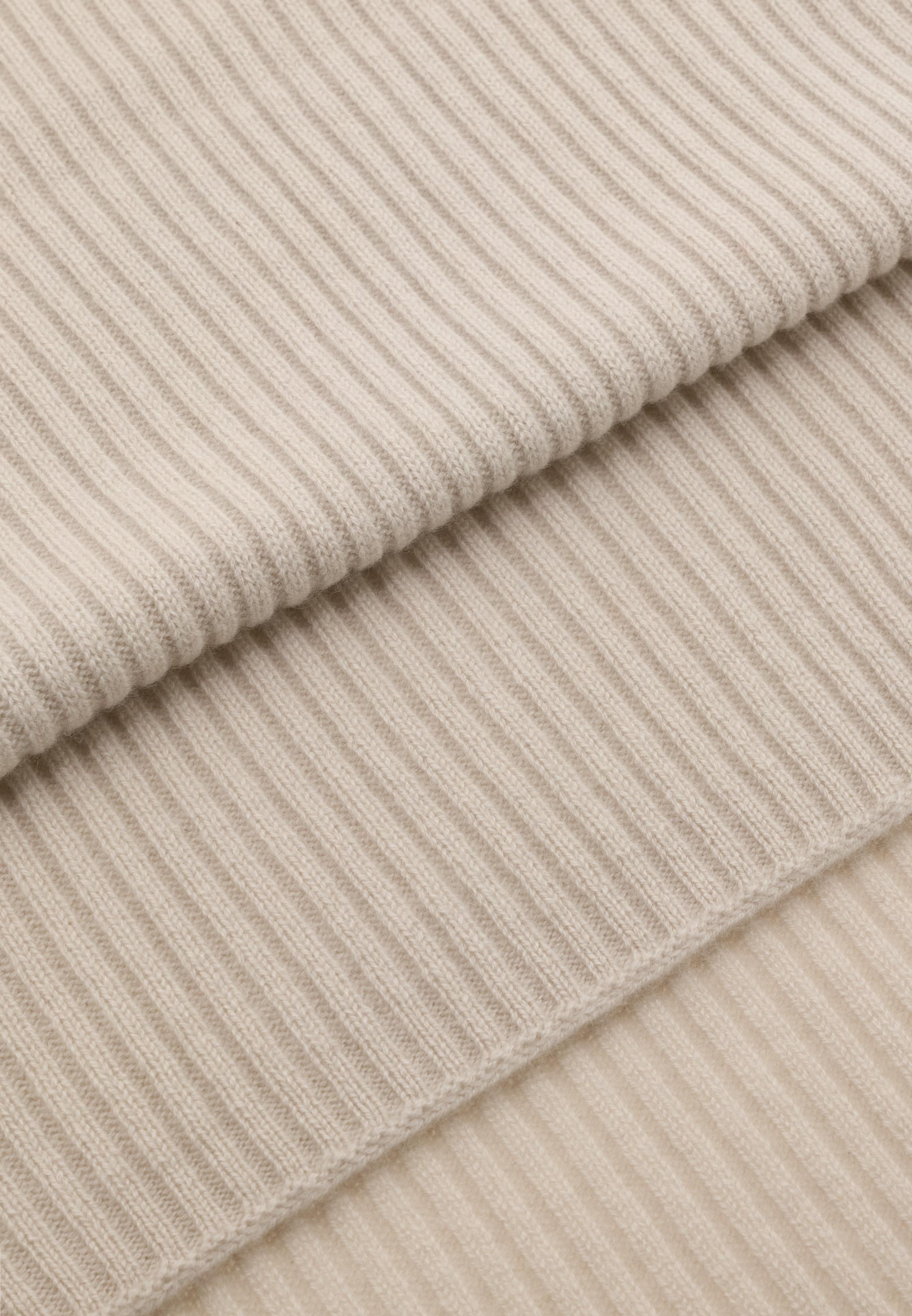 Ribbed Pure Cashmere Scarf White, Ice, large image number 0
