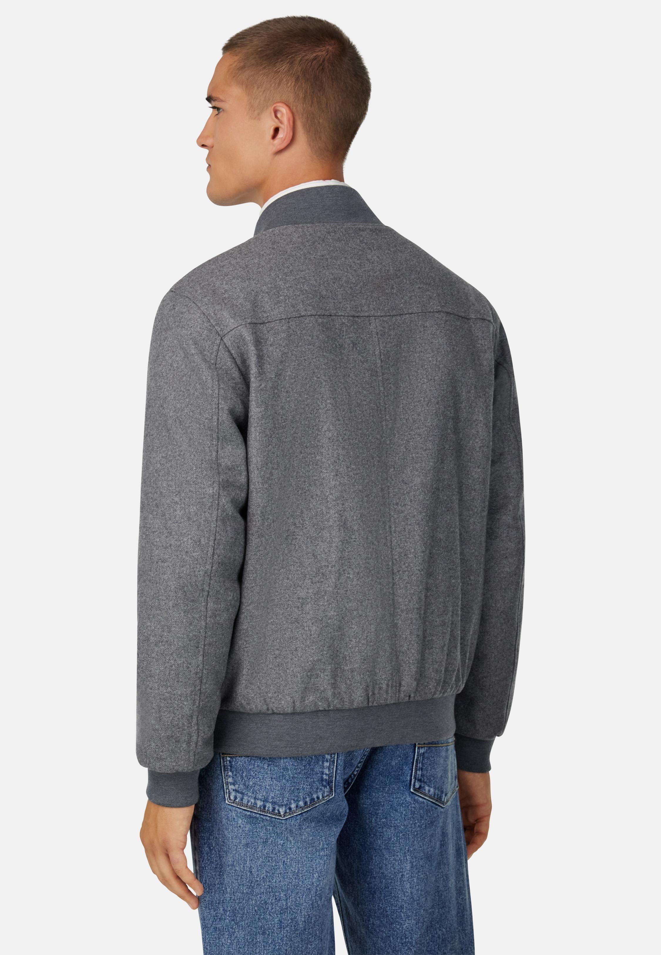 Wool Bomber Jacket Grey, Grey, medium