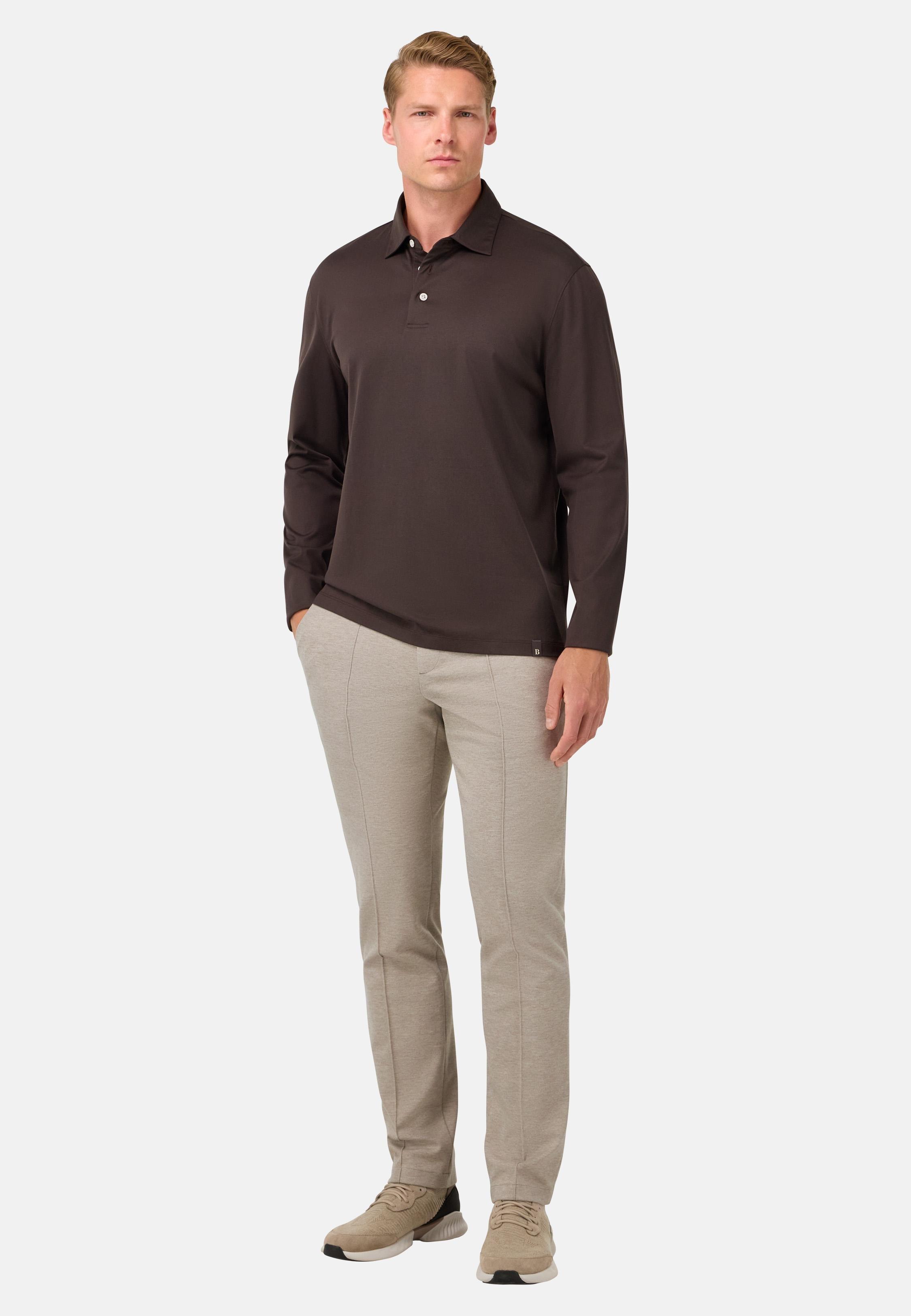 Viscose Blend Jersey Trousers Beige, Sand, large image number 0