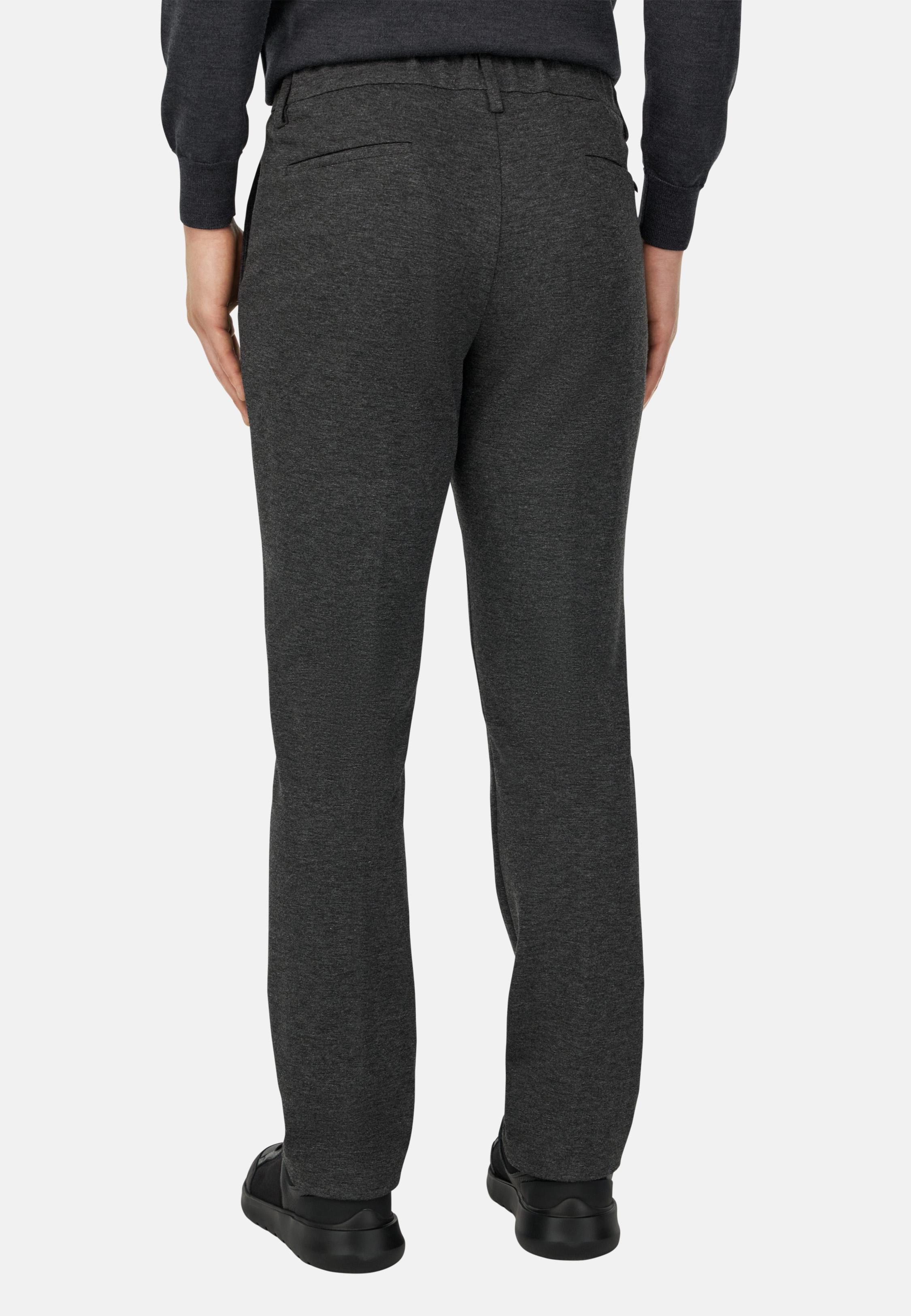 Viscose Blend Jersey Trousers Grey, Dark Grey, large image number 2