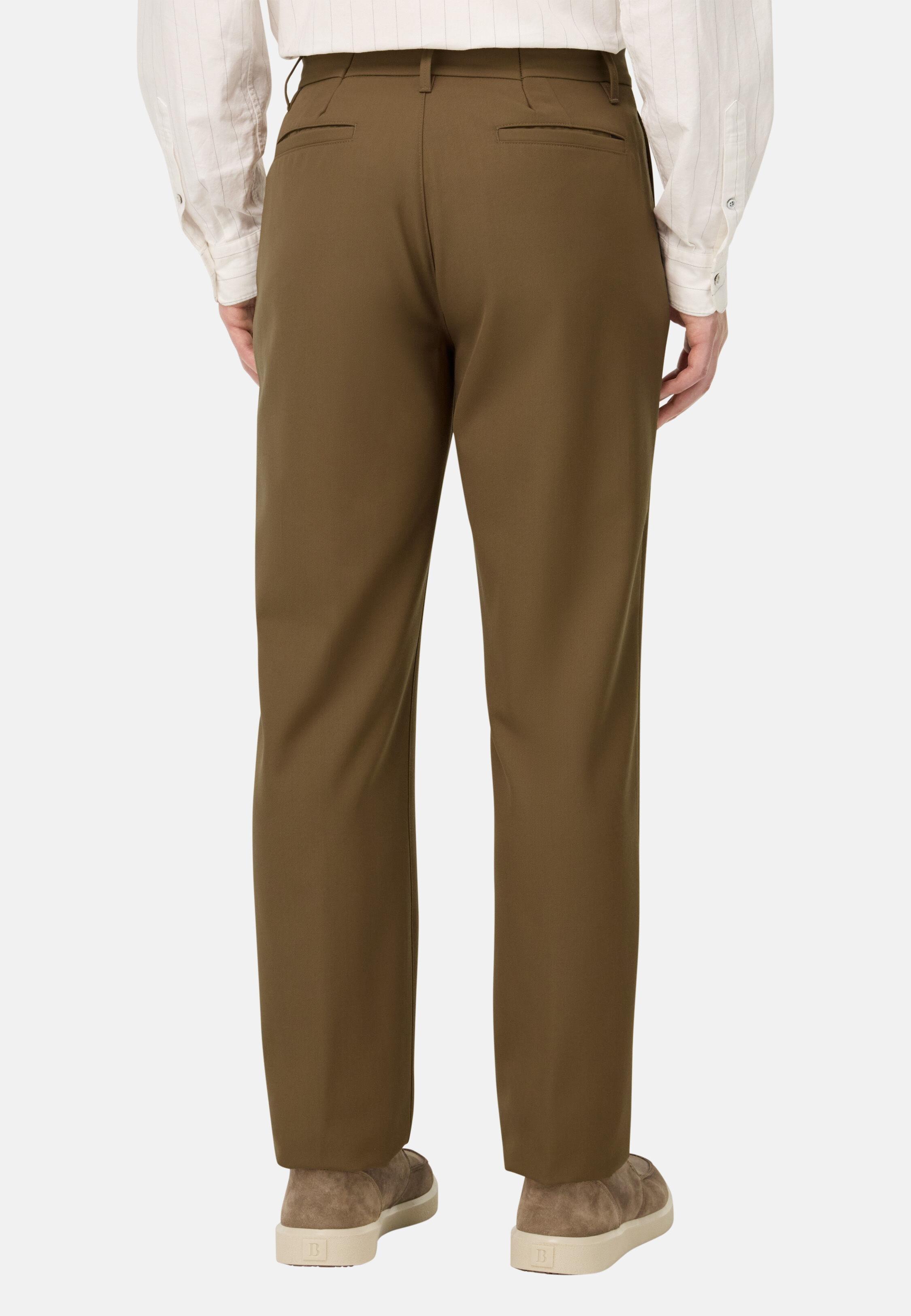 Wool Blend Trousers Brown, 3901_HAZE, medium