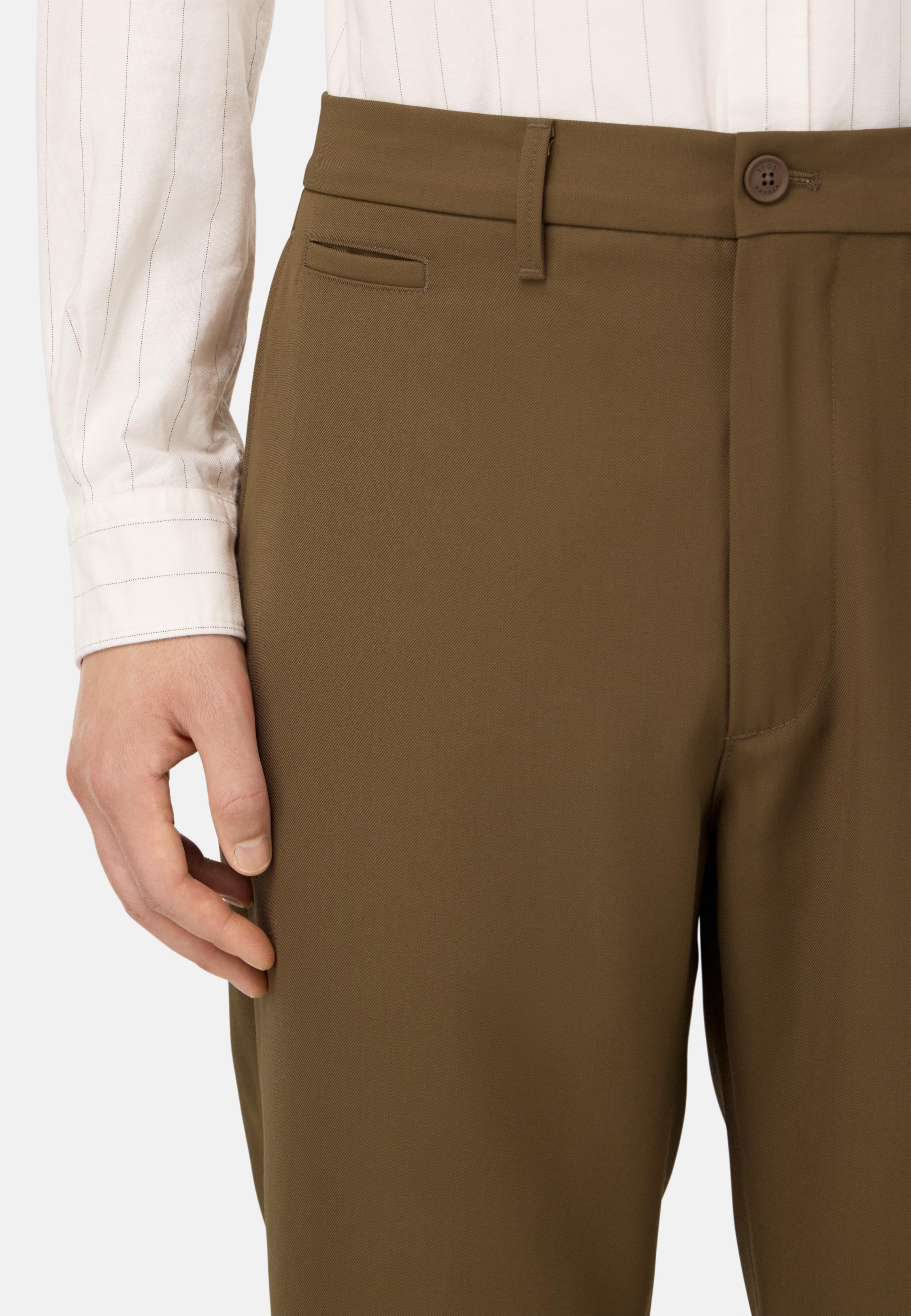 BROWN Wool Blend Trousers, , large image number 3