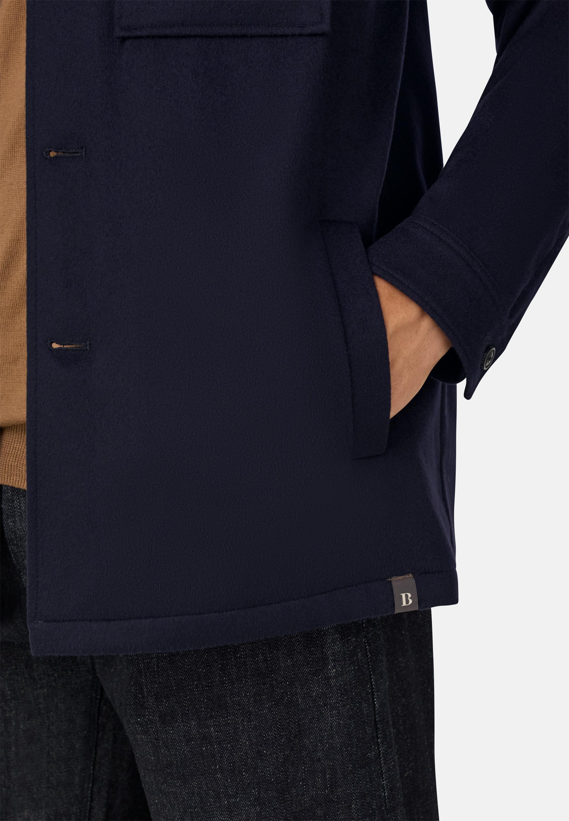 Cashmere Link Shirt Jacket Blue, Navy blue, large image number 2