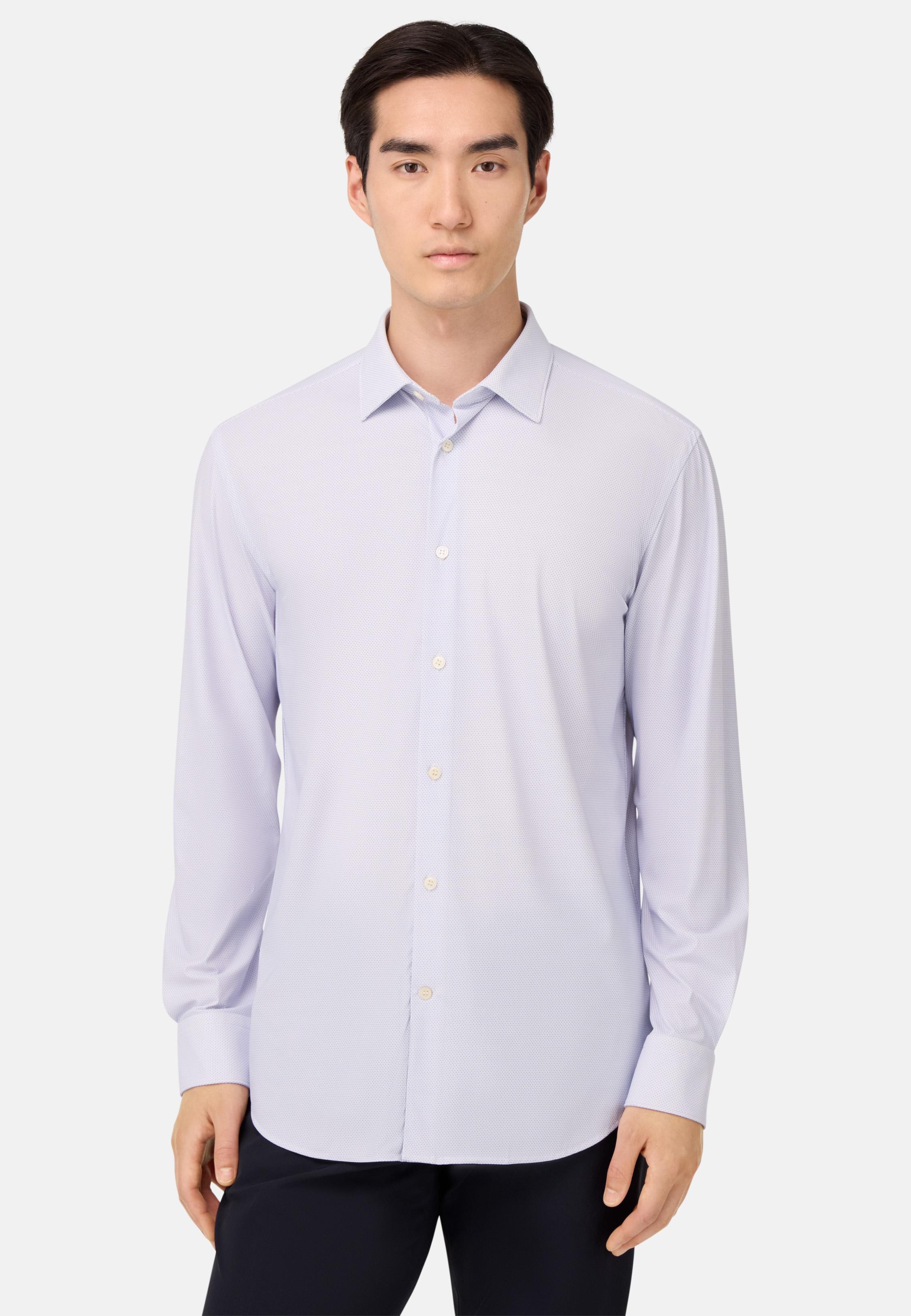 BLUE Slim Fit Stretch Nylon Shirt, , large image number 0