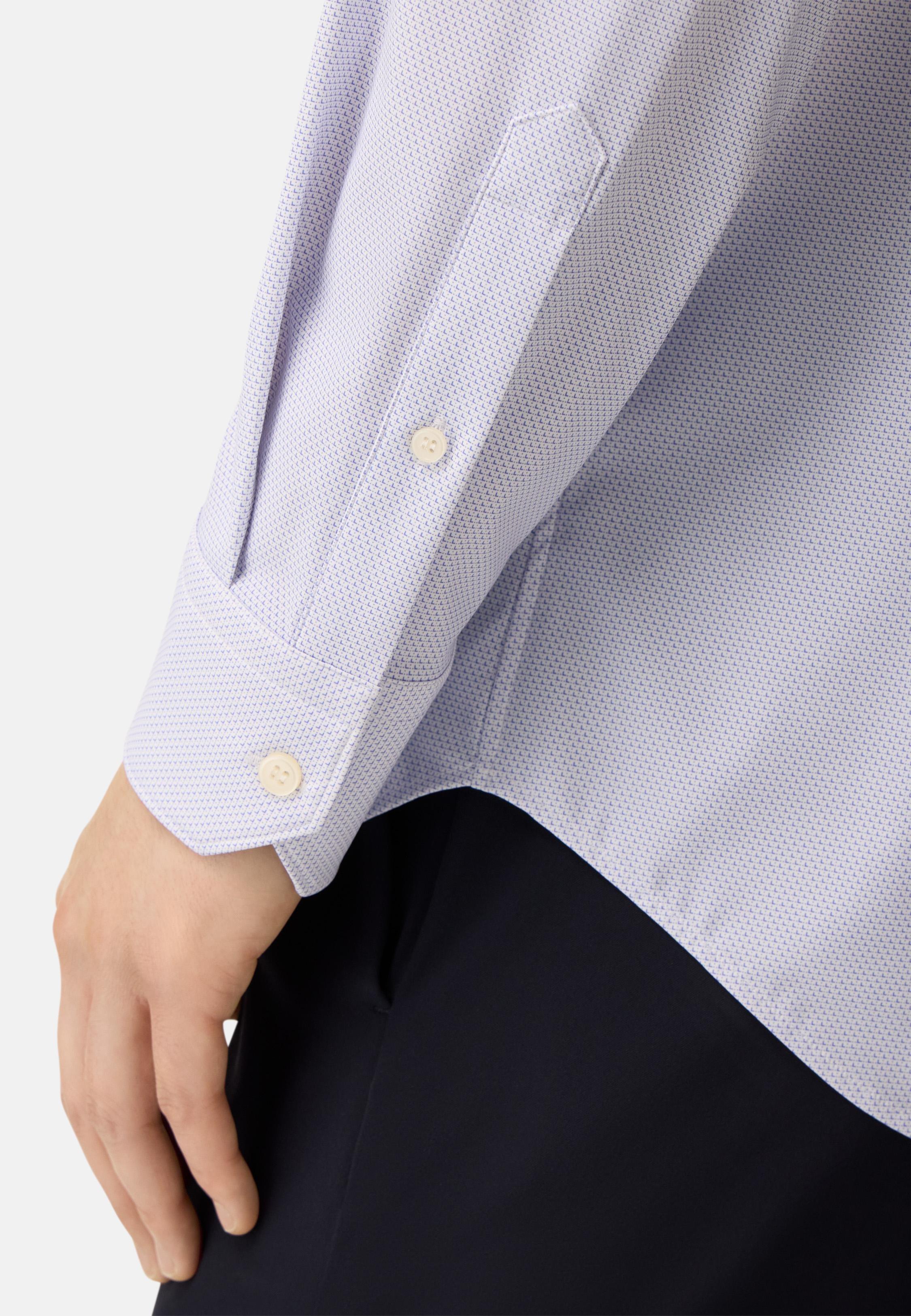 Slim Fit Stretch Nylon Shirt Blue, 3901_LTBL, medium