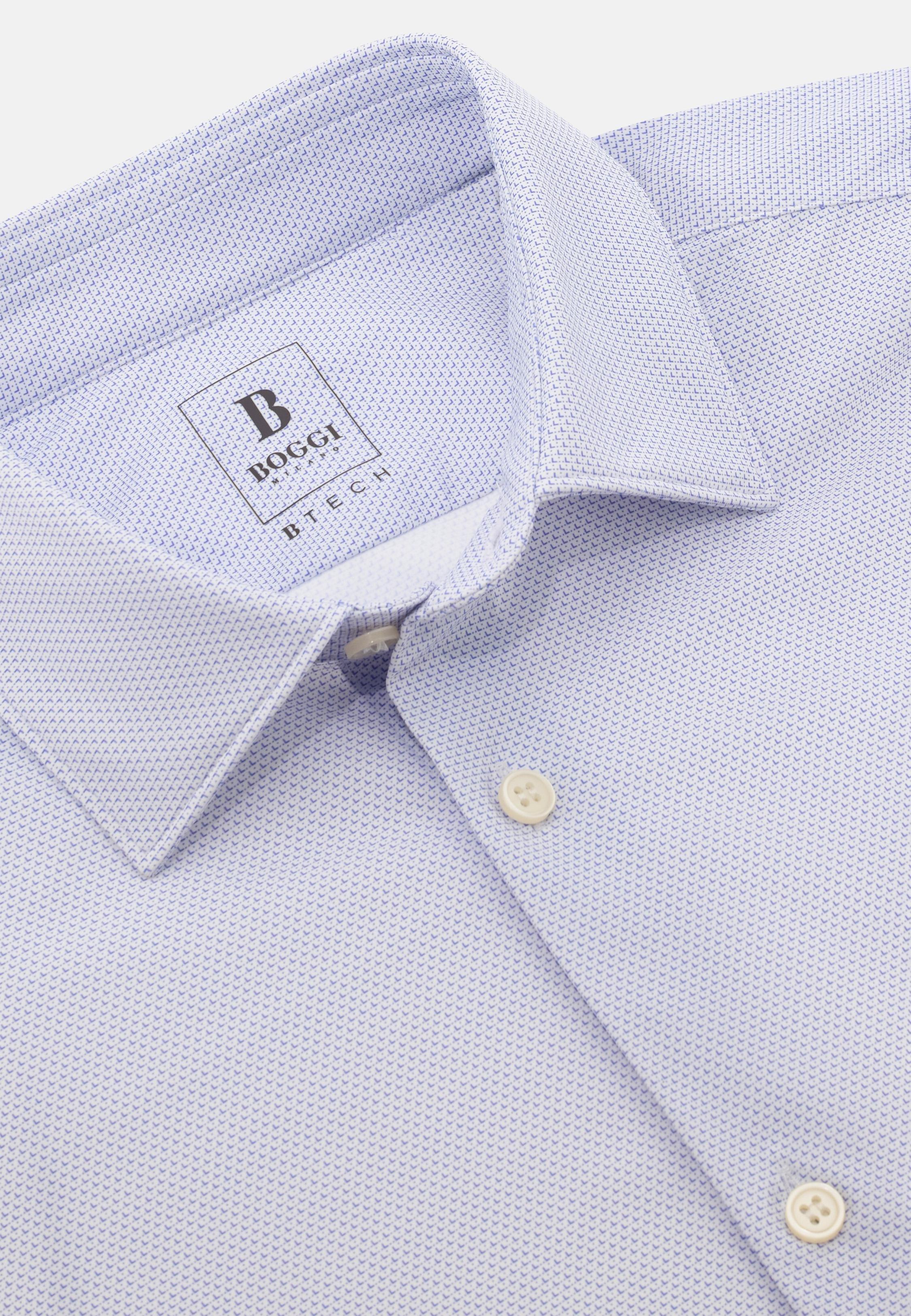 Slim Fit Stretch Nylon Shirt Blue, Light Blue, large image number 3