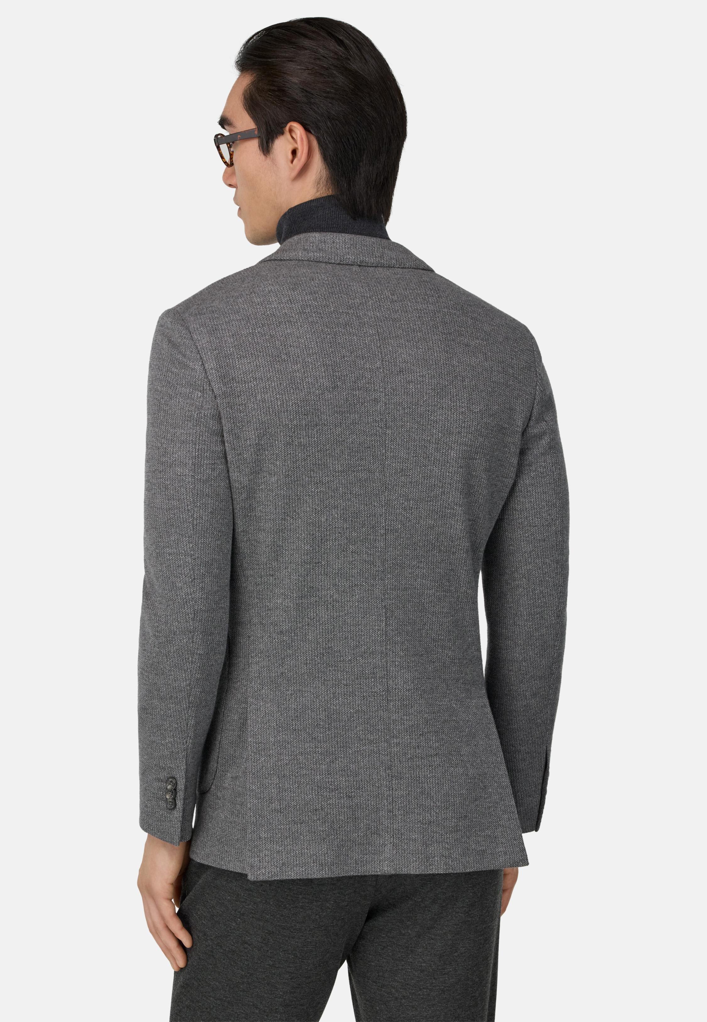 GREY B Jersey Micro Textured Jacket in a Cotton Blend, , large image number 1