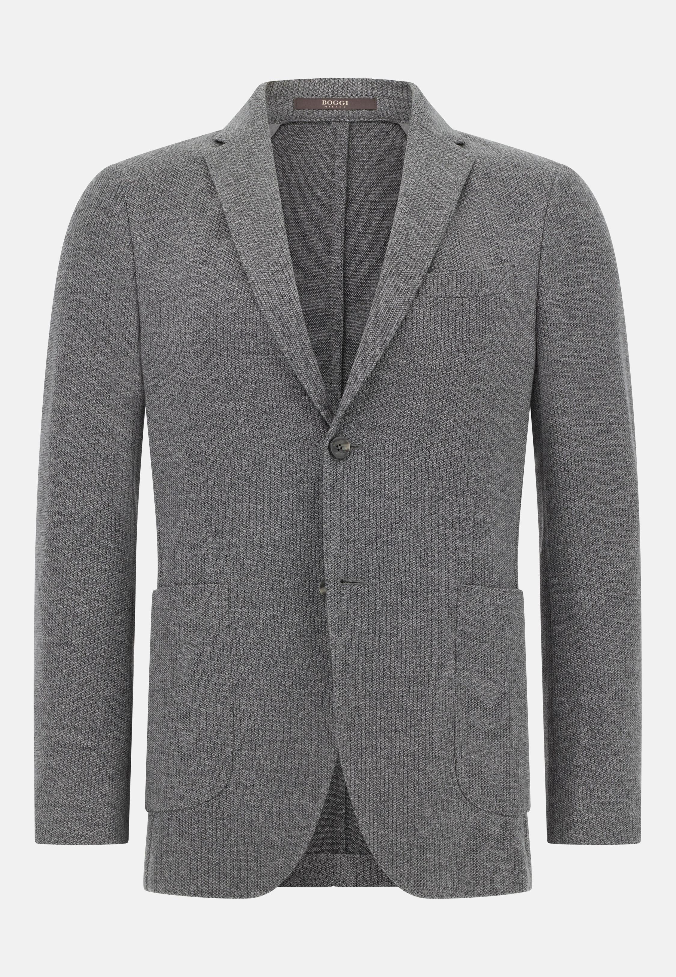 GREY B Jersey Micro Textured Jacket in a Cotton Blend, , large image number 3