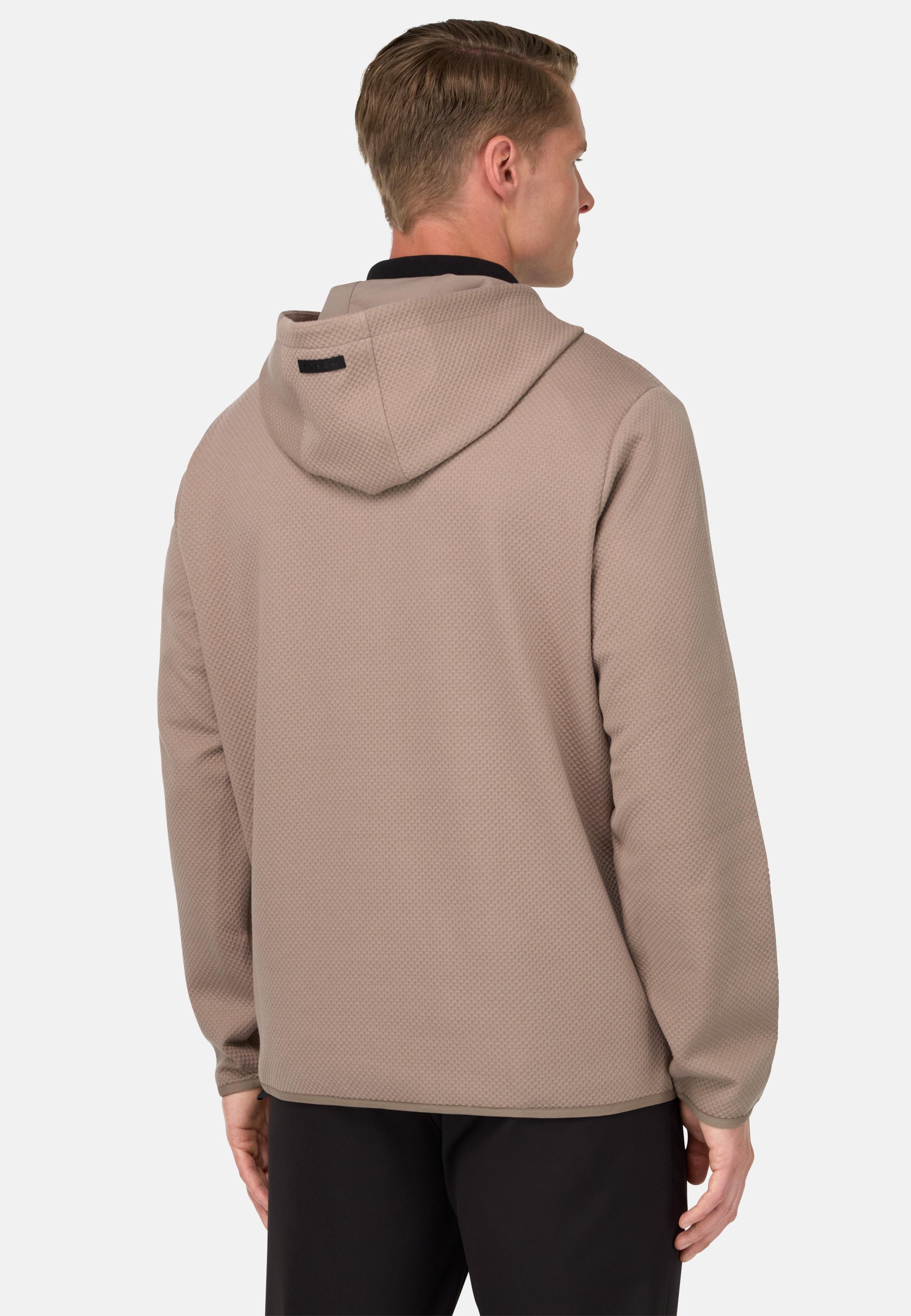 Half-Zip Hoodie Brown, , large image number 1