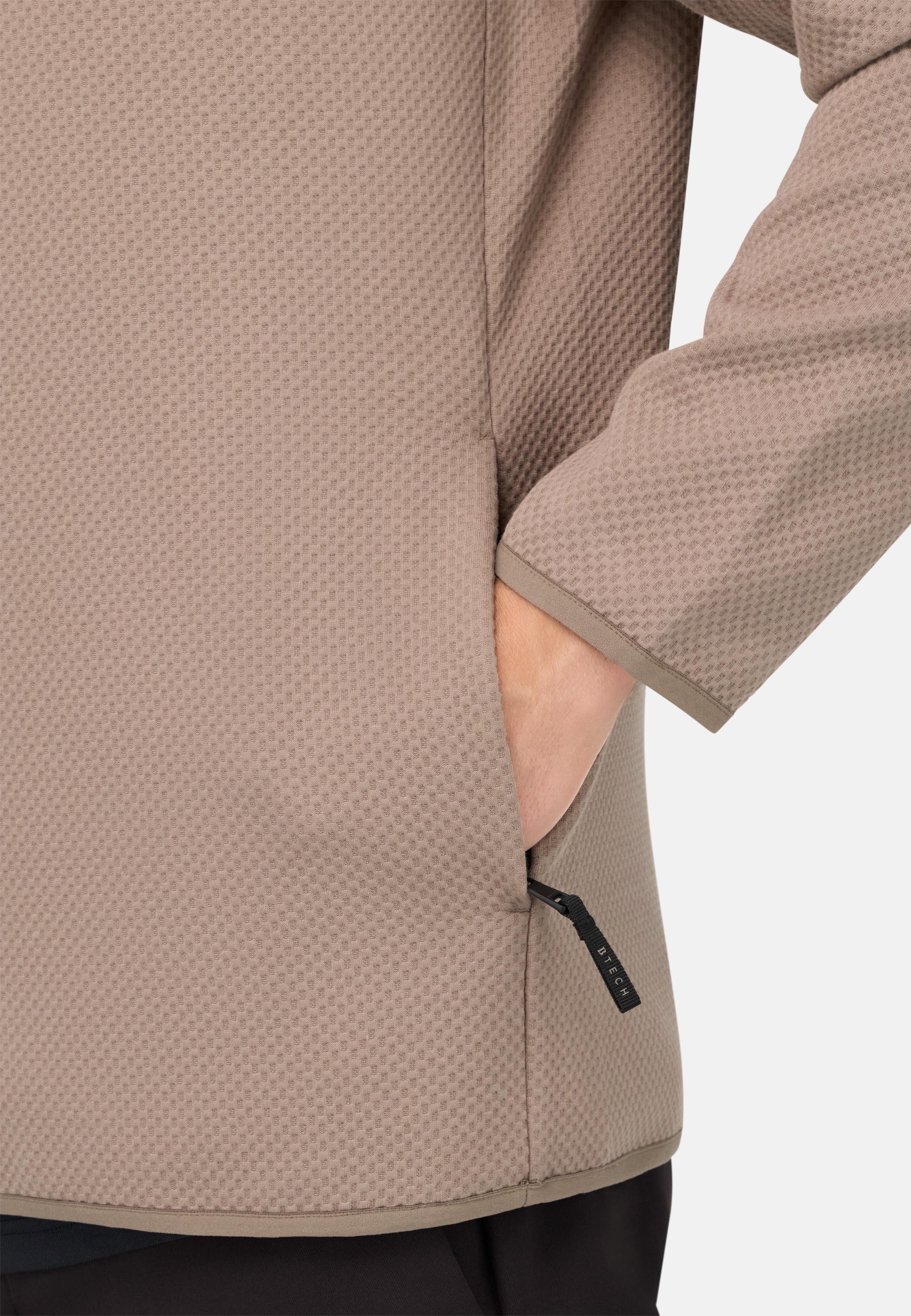 Half-Zip Hoodie Brown, , large image number 2