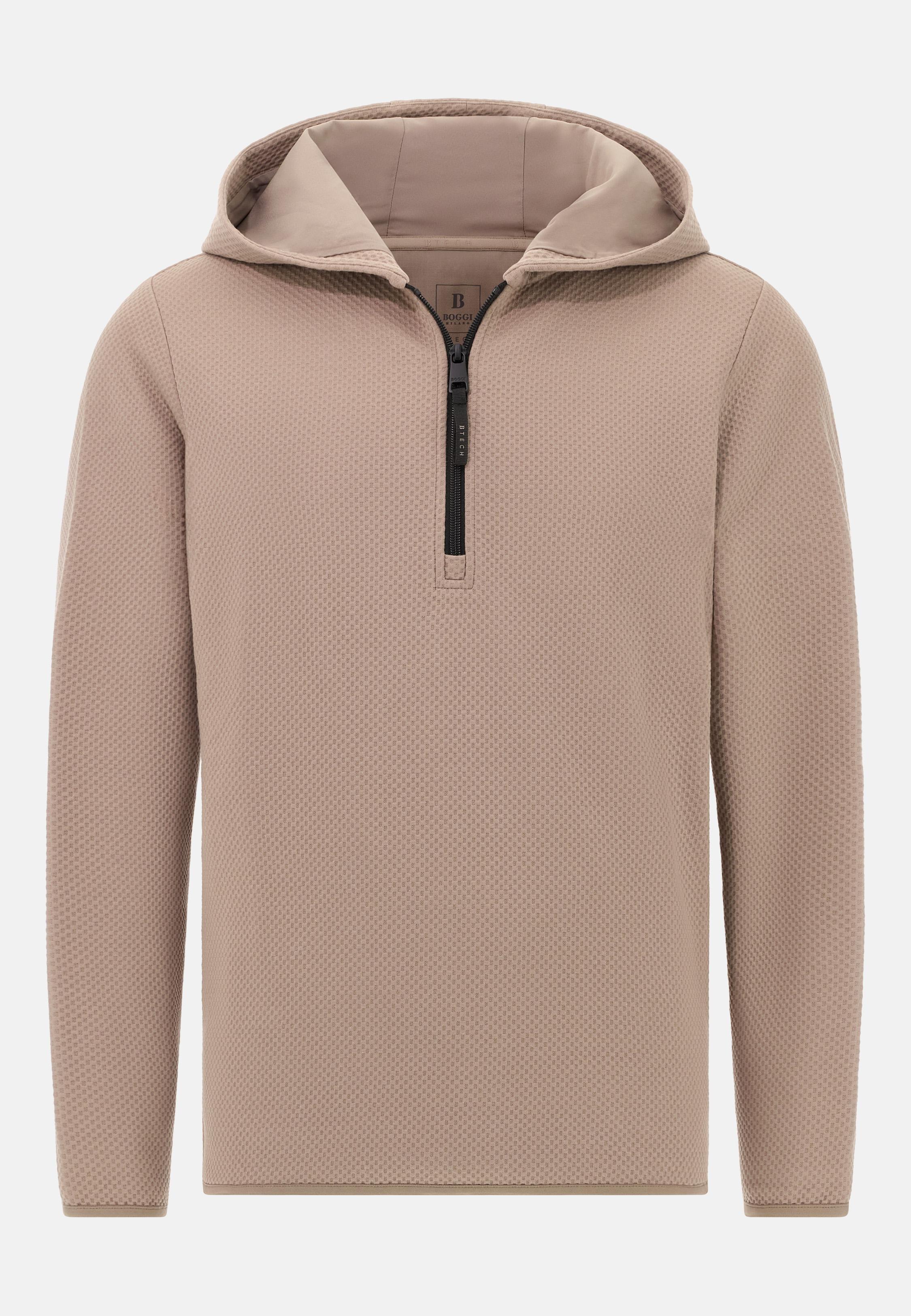 Half-Zip Hoodie Brown, , large image number 3