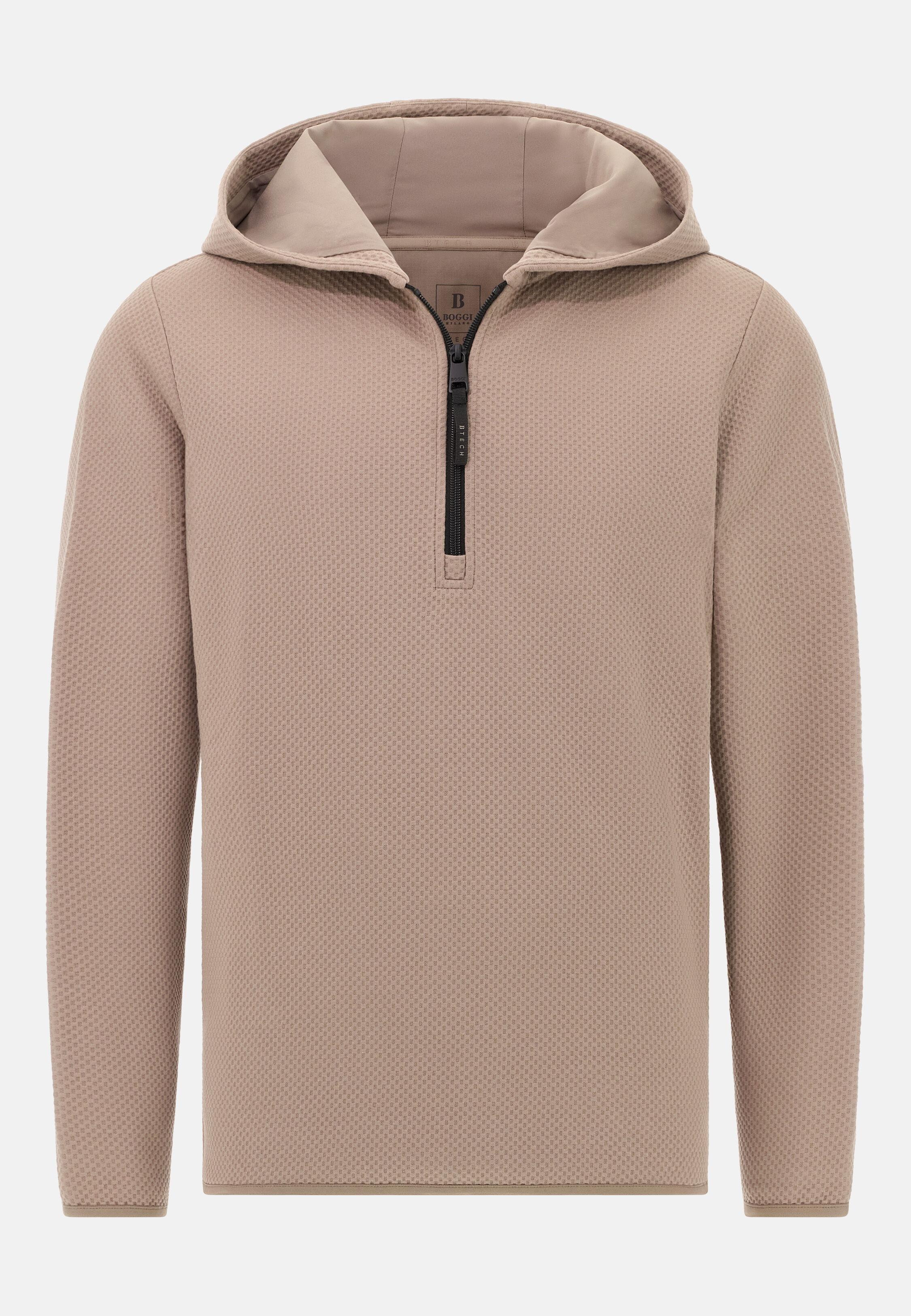 Half-Zip Hoodie Brown, Taupe, large image number 3