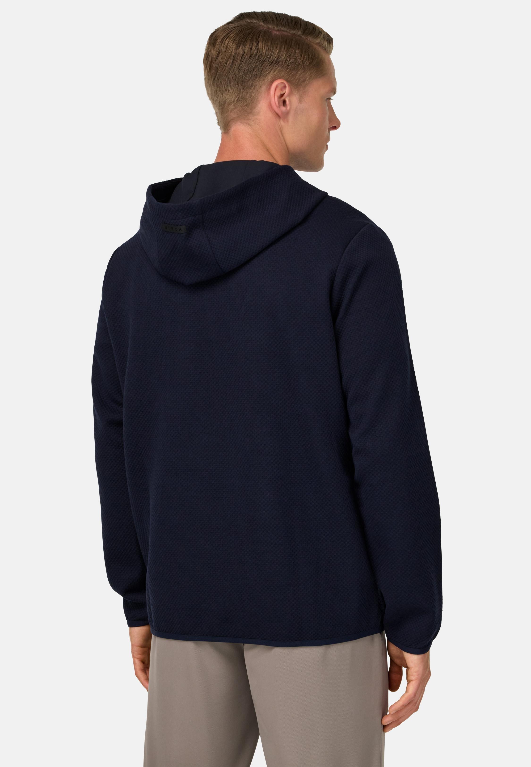 Half-Zip Hoodie Blue, Navy blue, medium