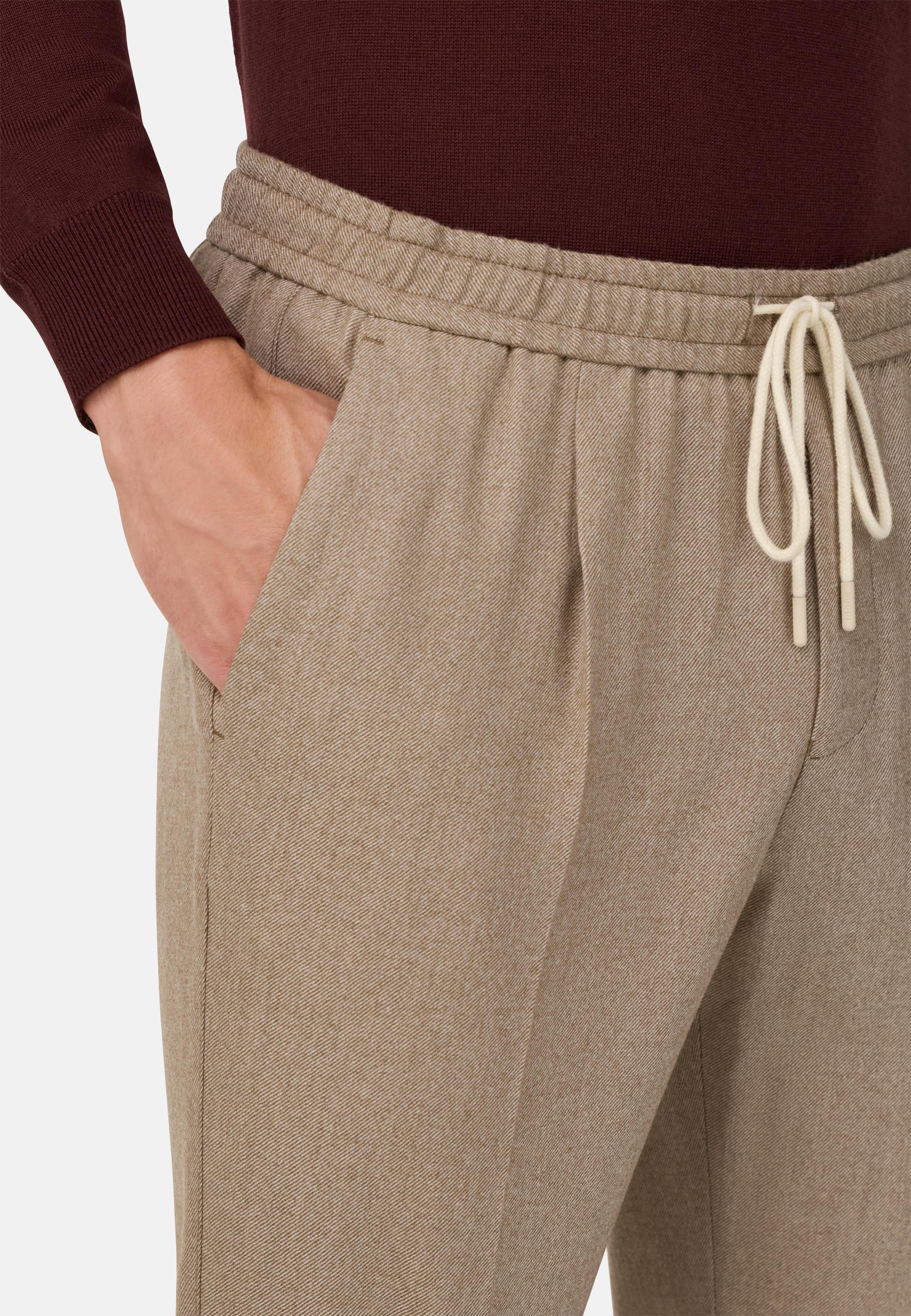 City Trousers in Flannel Brown, Taupe, large image number 3