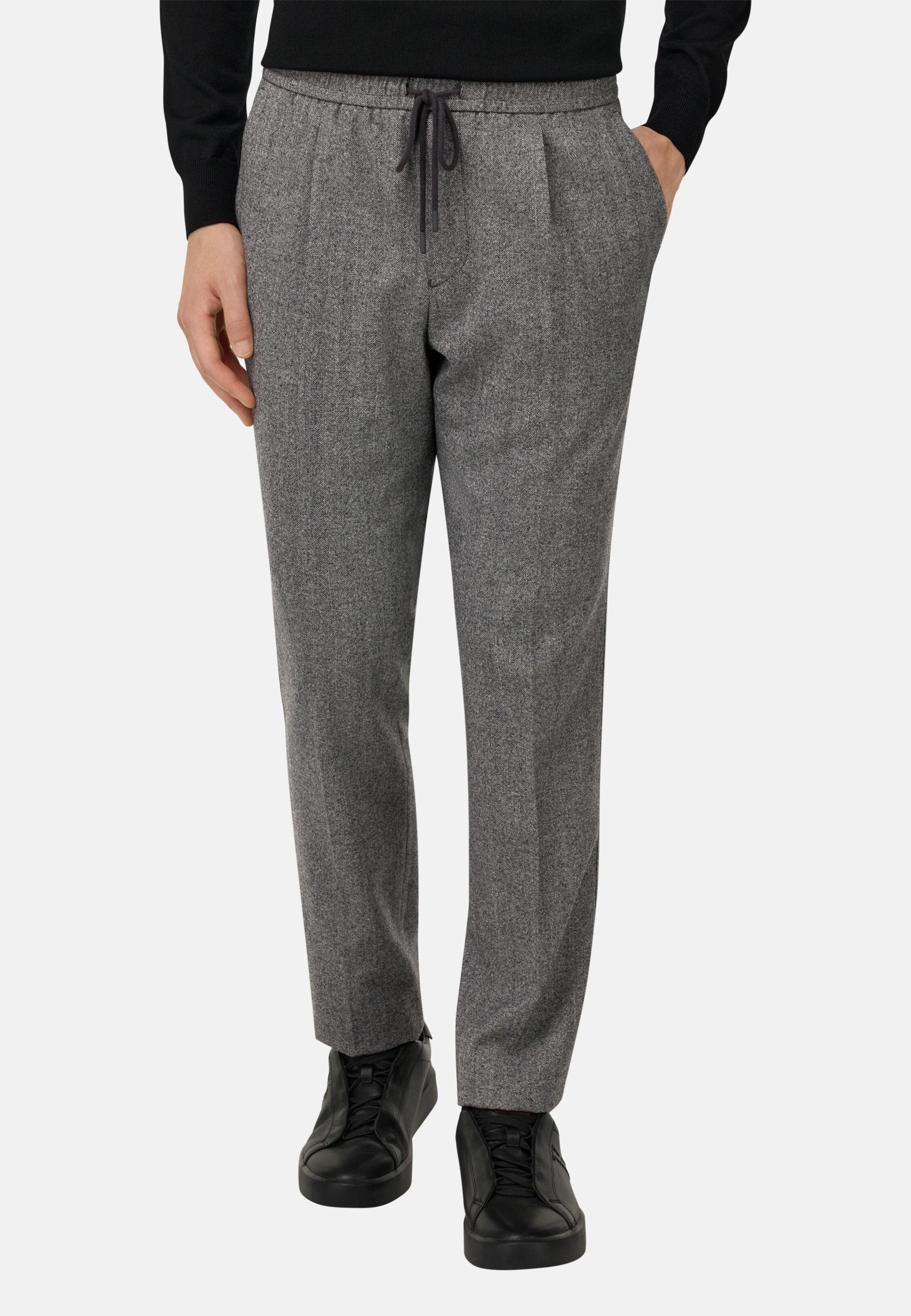 City Trousers in Flannel Grey, Charcoal, medium