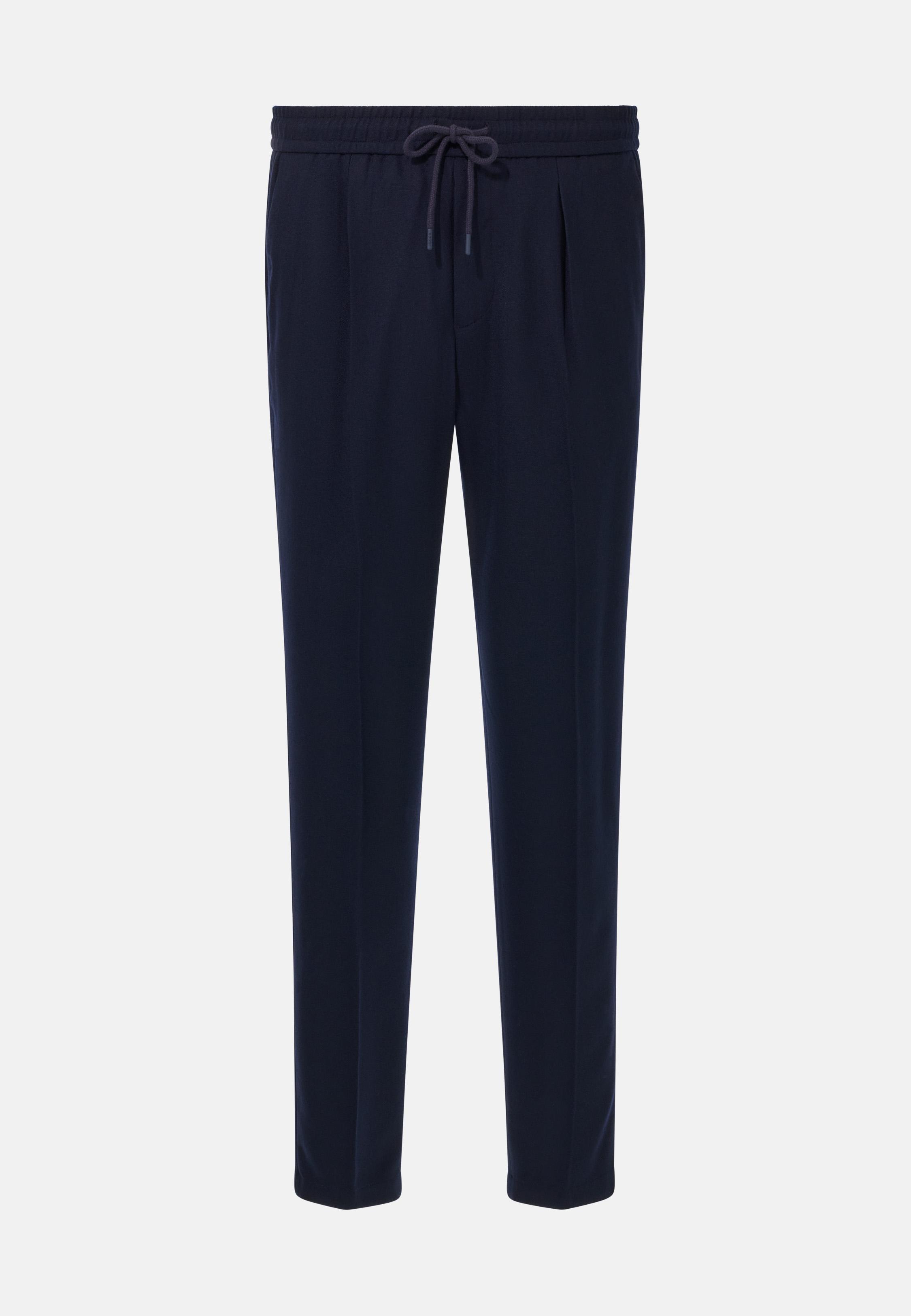 City Trousers In Flannel Blue, Navy blue, large image number 4