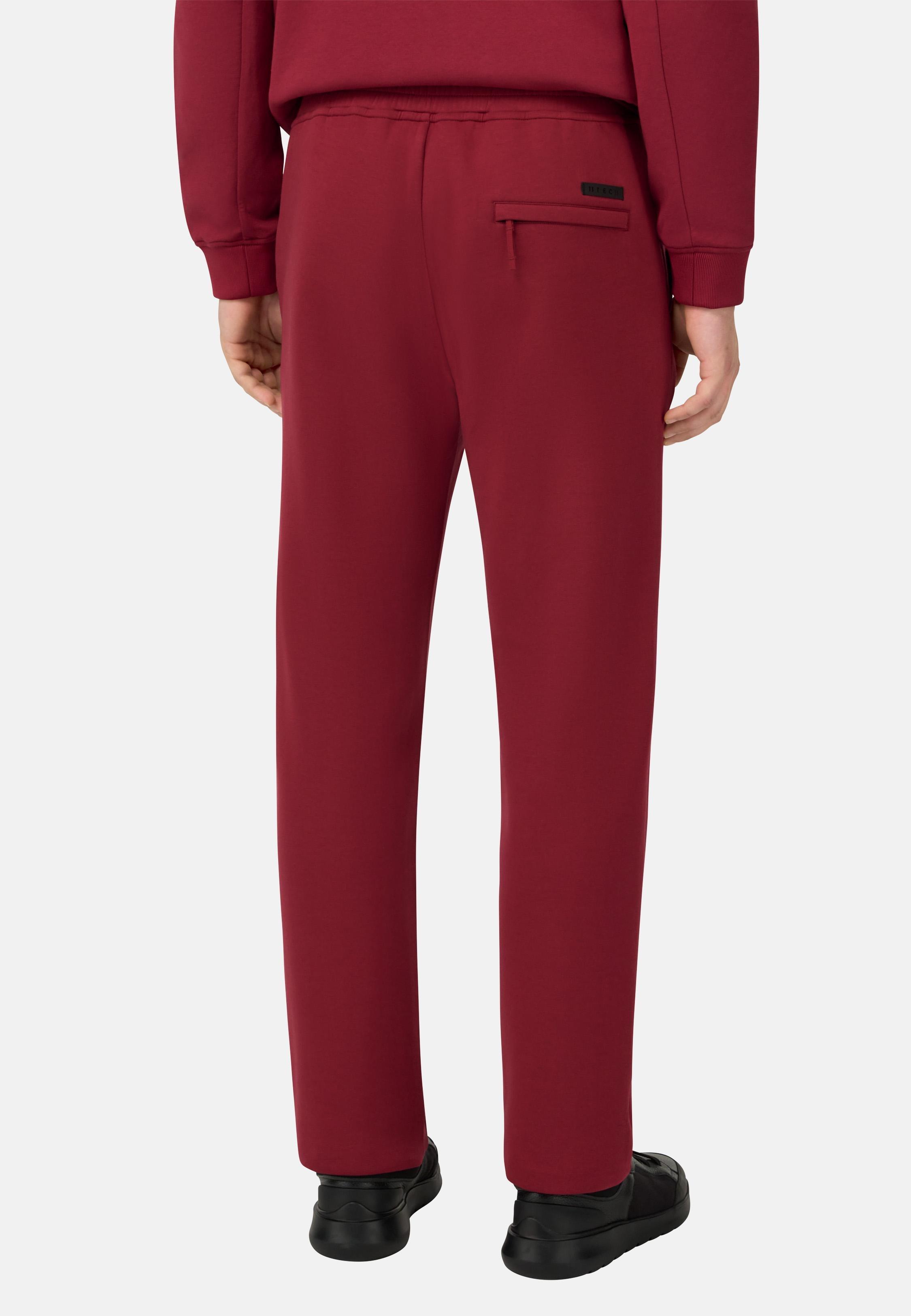 Cotton Blend Scuba Trousers Red, , large image number 2