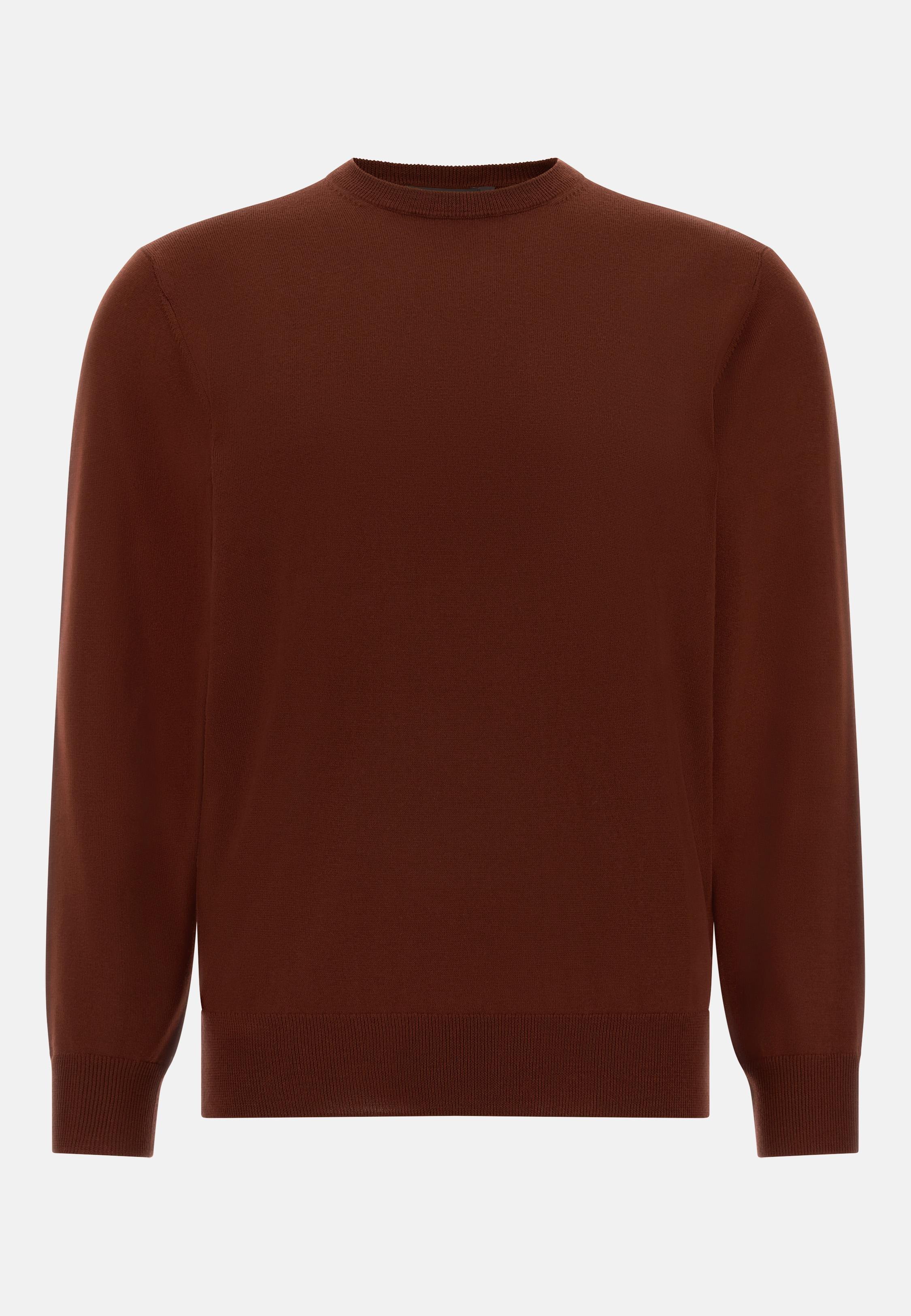 RED Merino Wool Crew Neck Jumper, , large image number 3