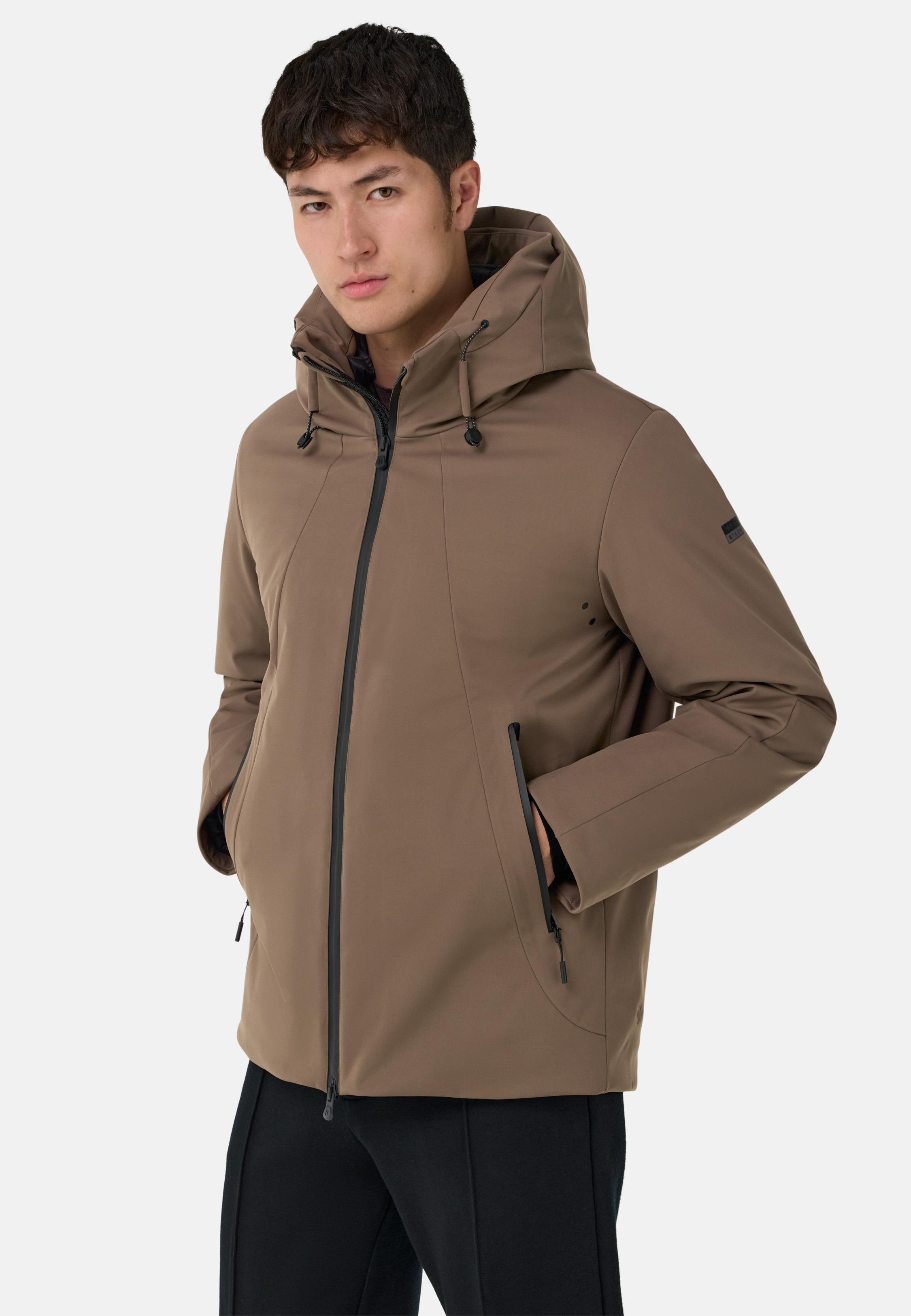 Technical Fabric Padded Block Jacket Brown, Brown, large image number 0