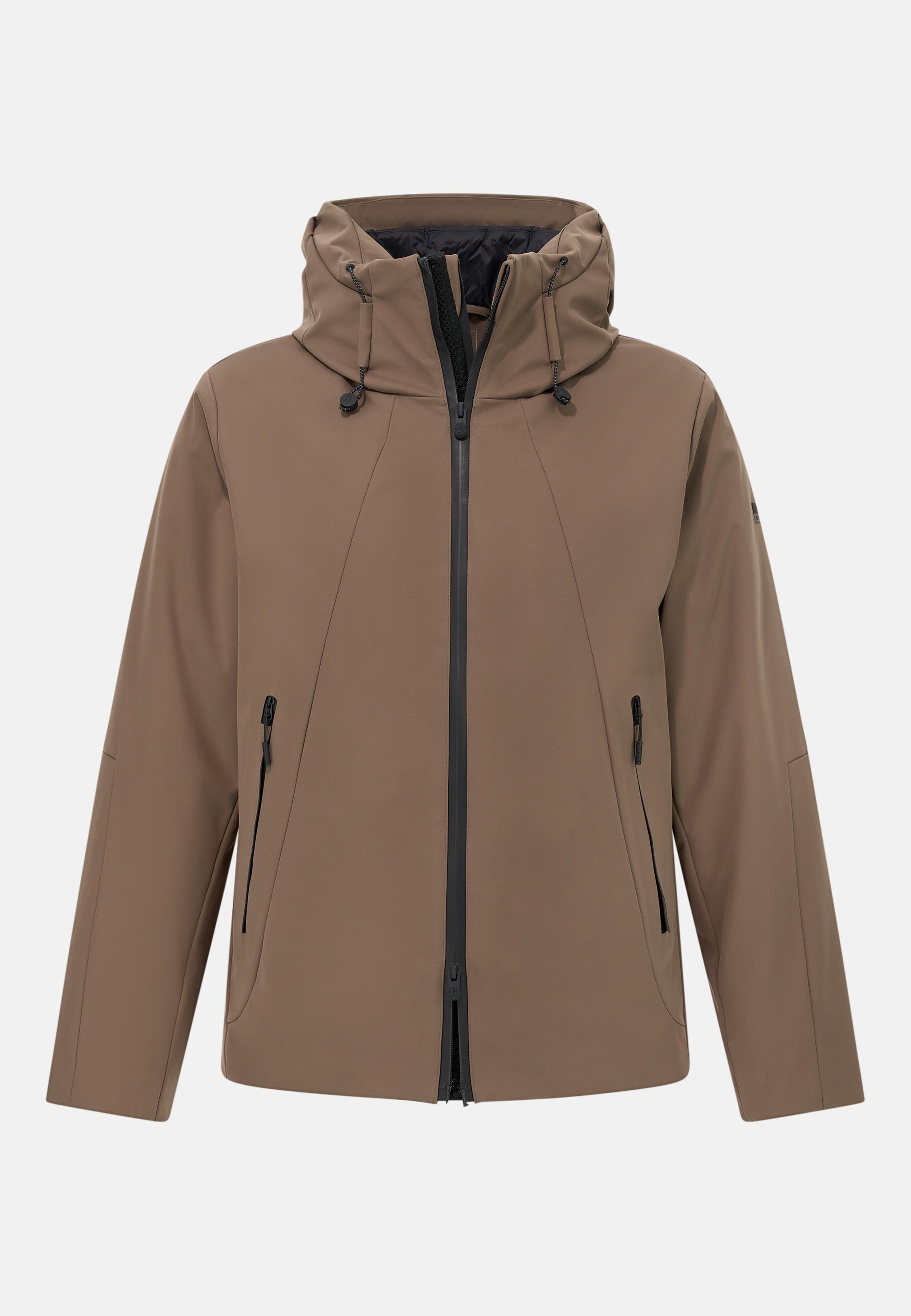 Technical Fabric Padded Block Jacket Brown, Brown, large image number 3