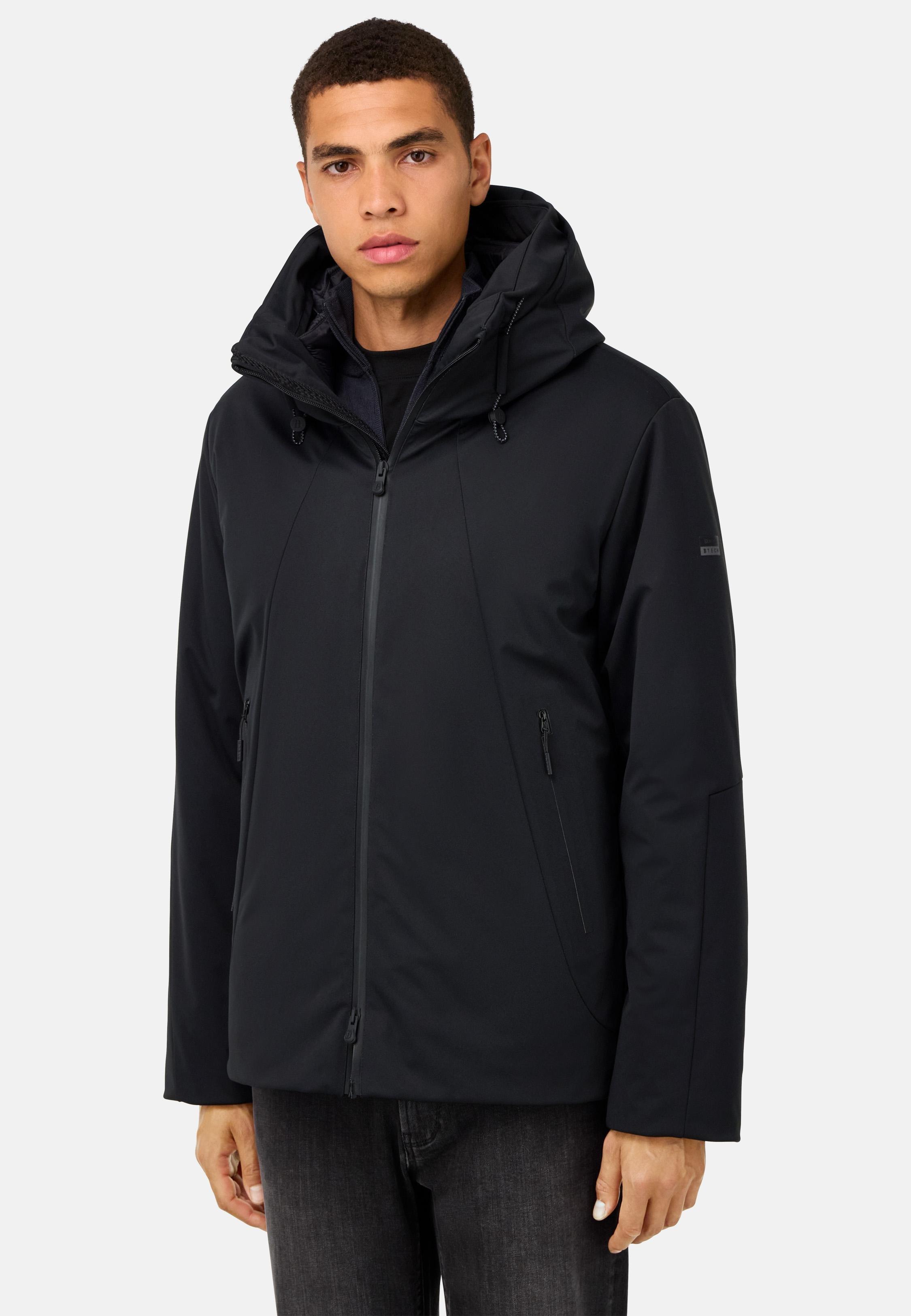 Technical Fabric Padded Block Jacket Black, Black, medium