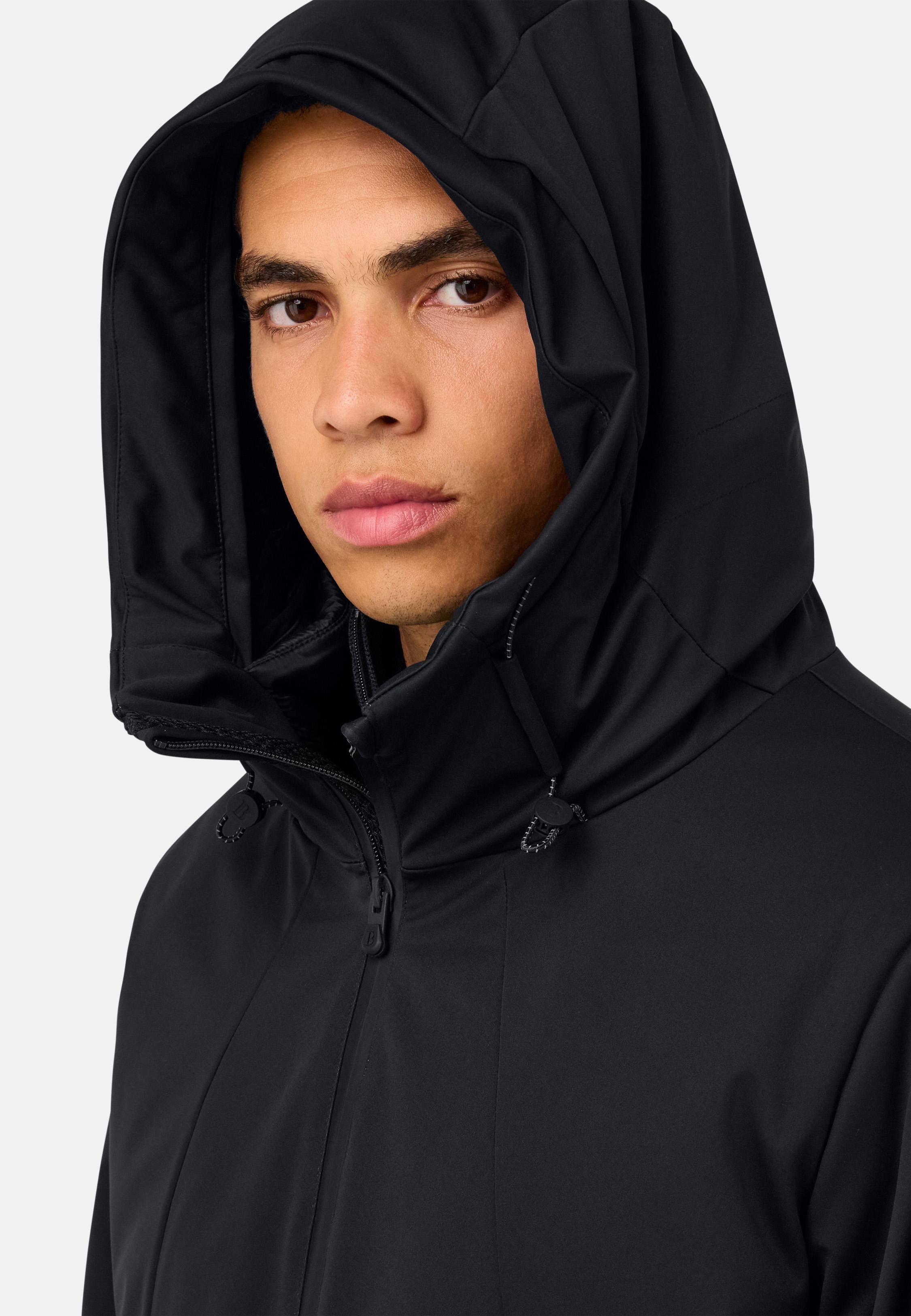 Technical Fabric Padded Block Jacket Black, Black, medium