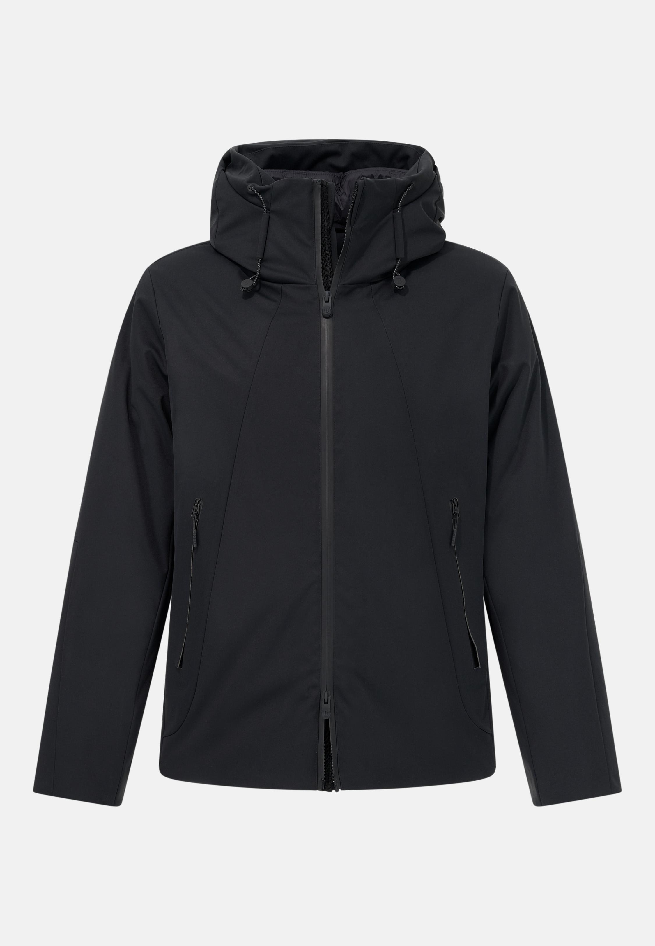 Technical Fabric Padded Block Jacket Black, Black, large image number 3