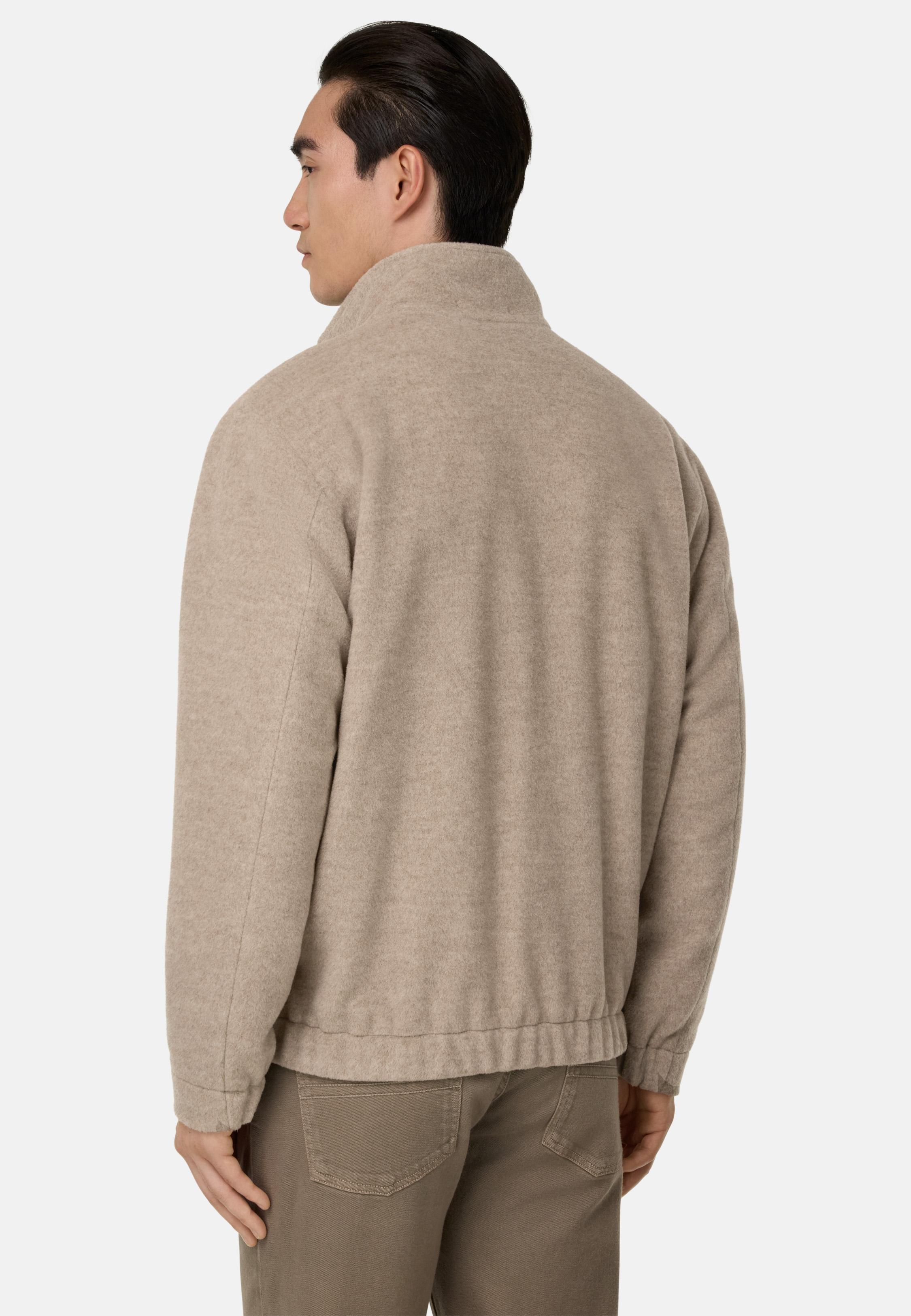 Wool Bomber Jacket Brown, Taupe, large image number 1