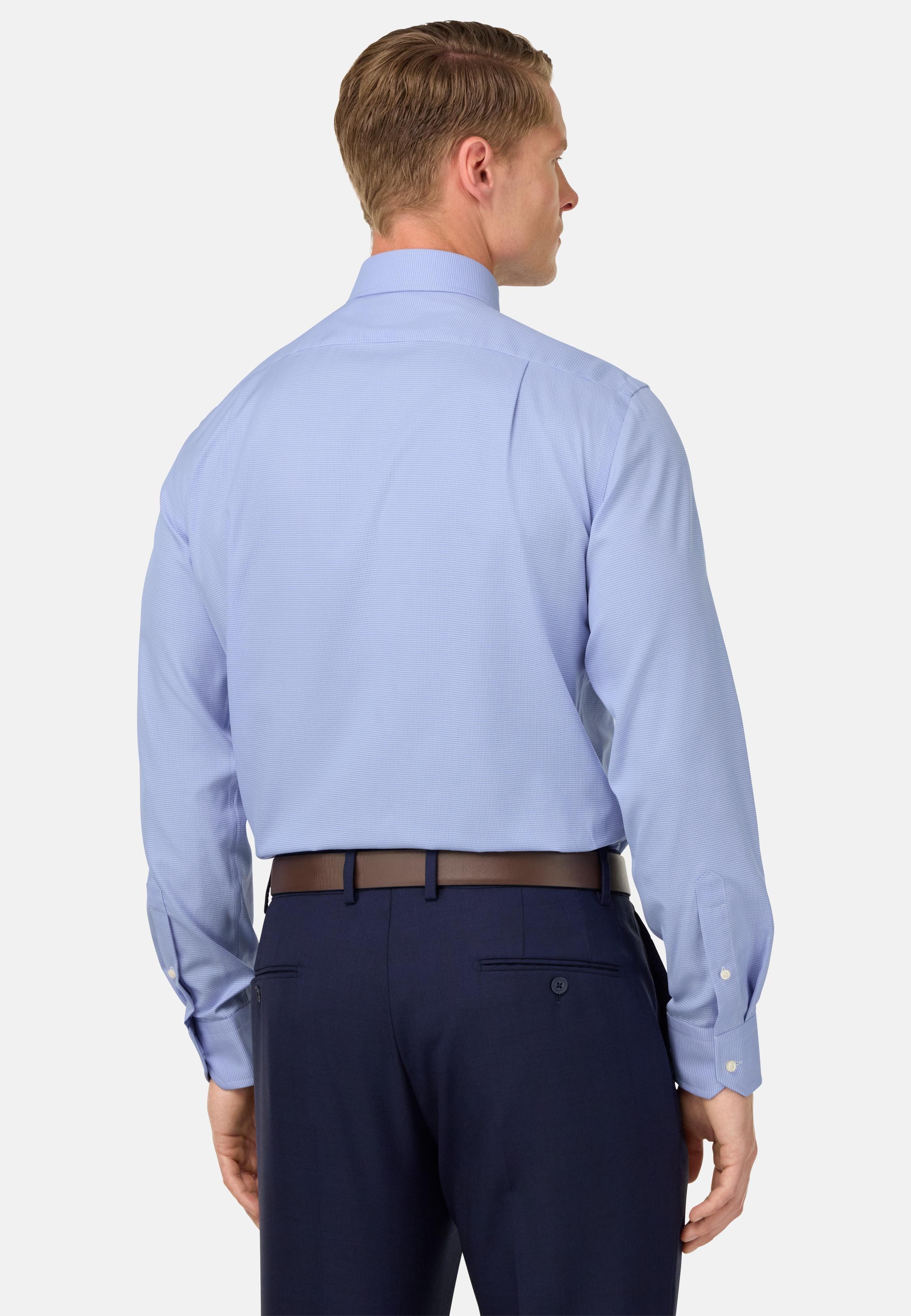 Regular Fit Cotton Dobby Shirt Blue, Light Blue, large image number 1