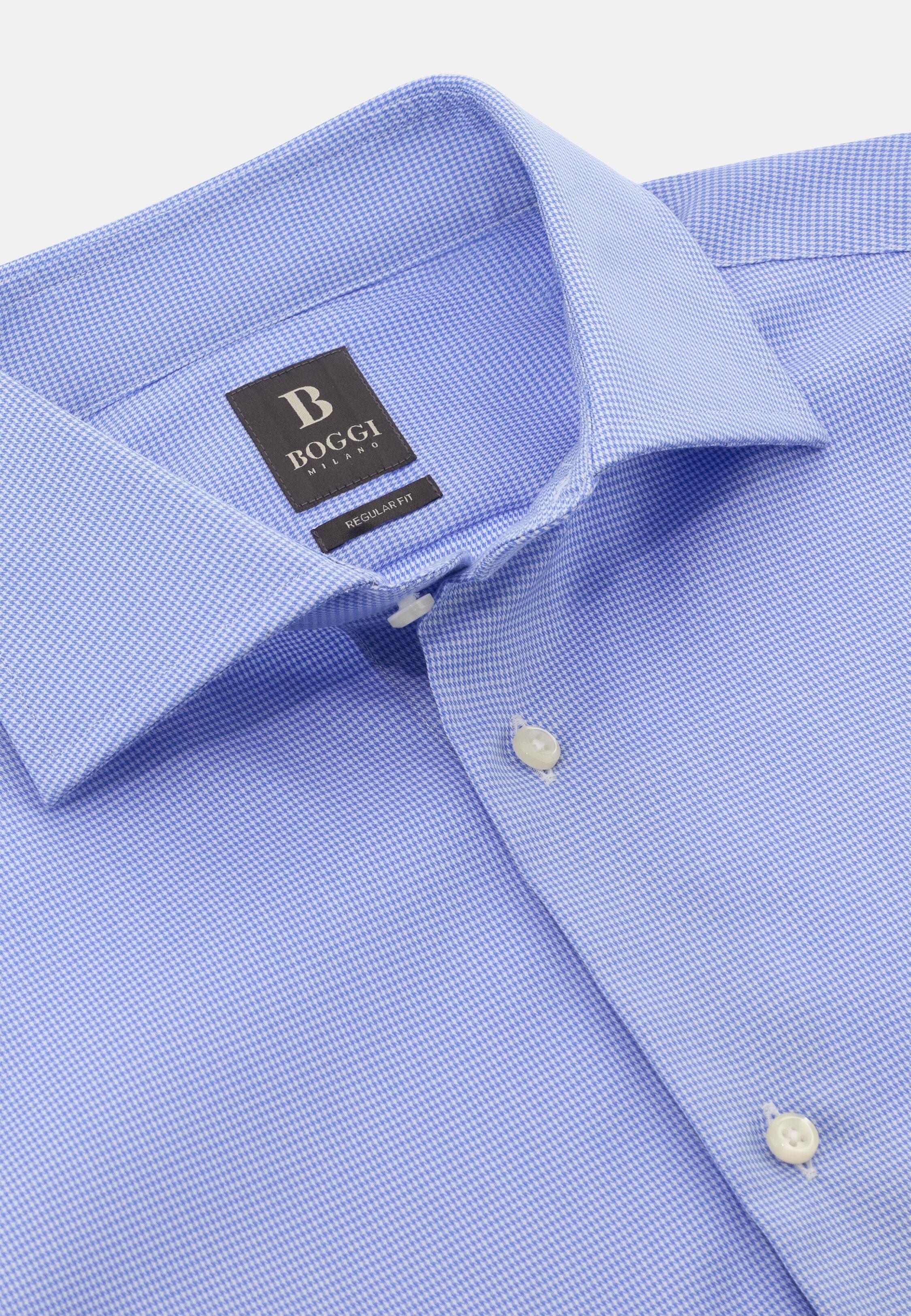 Regular Fit Cotton Dobby Shirt Blue, Light Blue, large image number 3